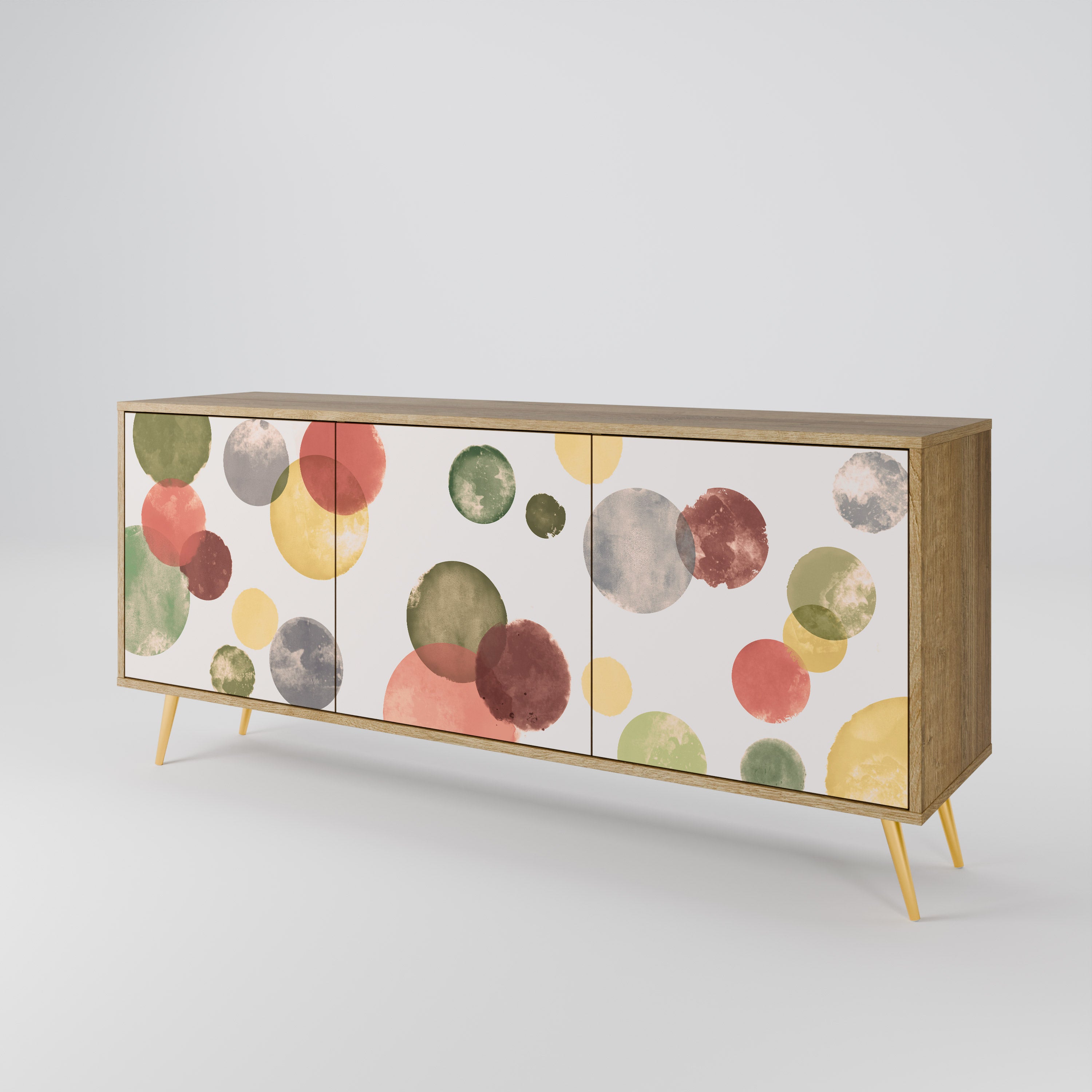 FLEETING HAPPINESS 3-Door Sideboard in Oak Effect