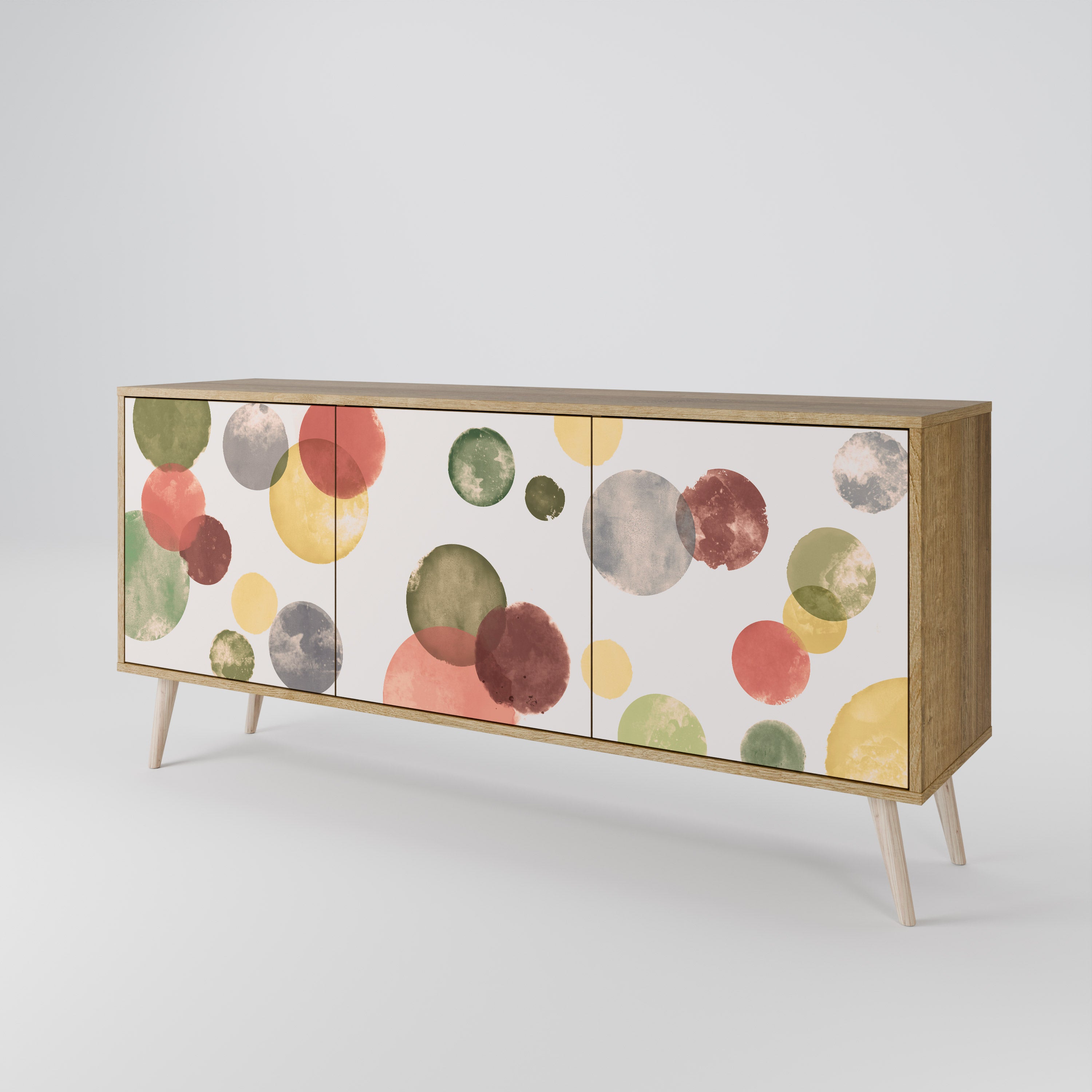 FLEETING HAPPINESS 3-Door Sideboard in Oak Effect