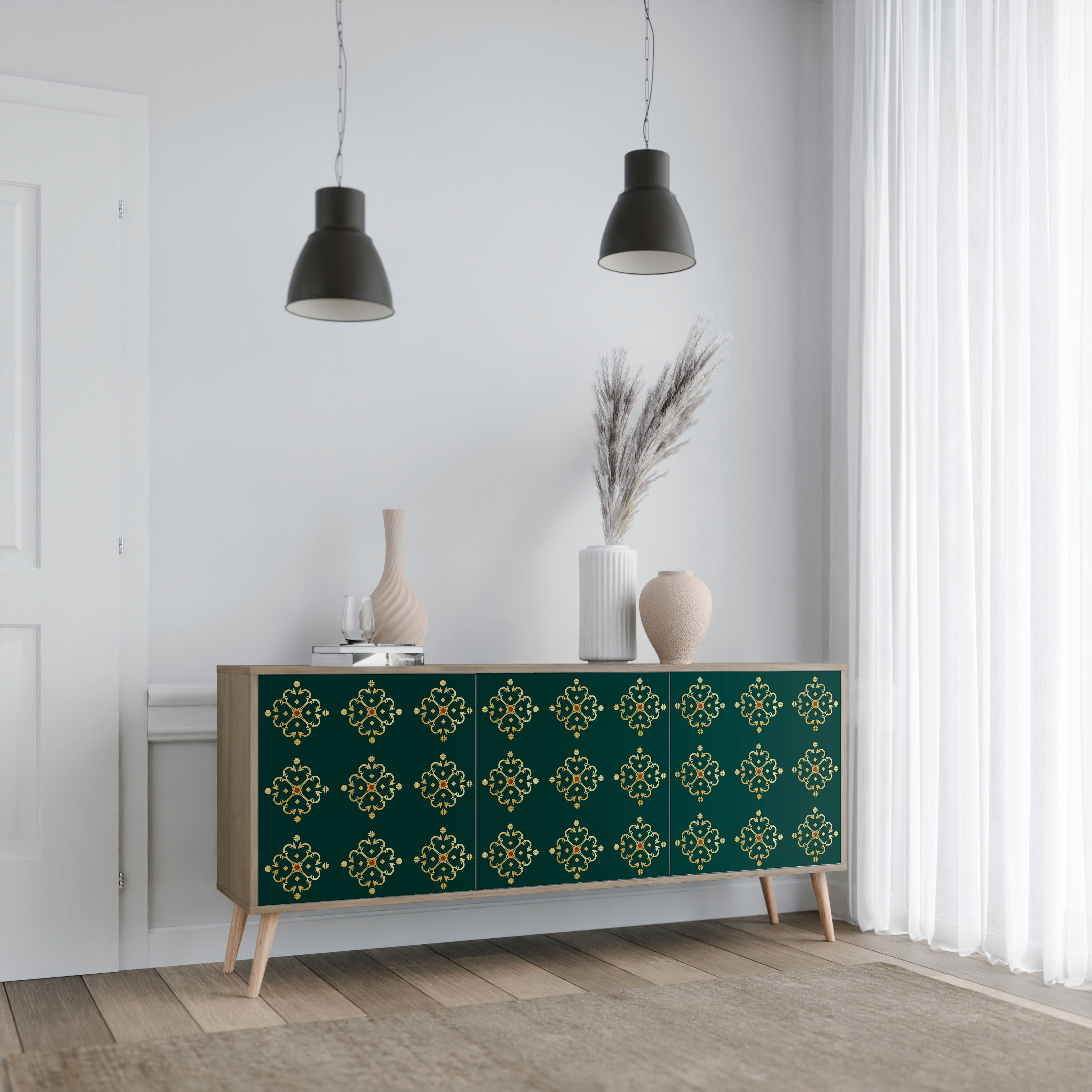 ROYAL MEDALLION 3-Door Sideboard in Oak Effect