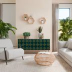 ROYAL MEDALLION Aparador de 3 Puertas en Efecto Roble