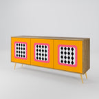 TEARS IN HEAVEN Aparador de 3 Puertas en Efecto Roble