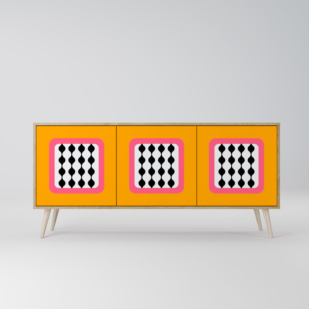 TEARS IN HEAVEN 3-Door Sideboard in Oak Effect