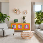 TEARS IN HEAVEN Aparador de 3 Puertas en Efecto Roble