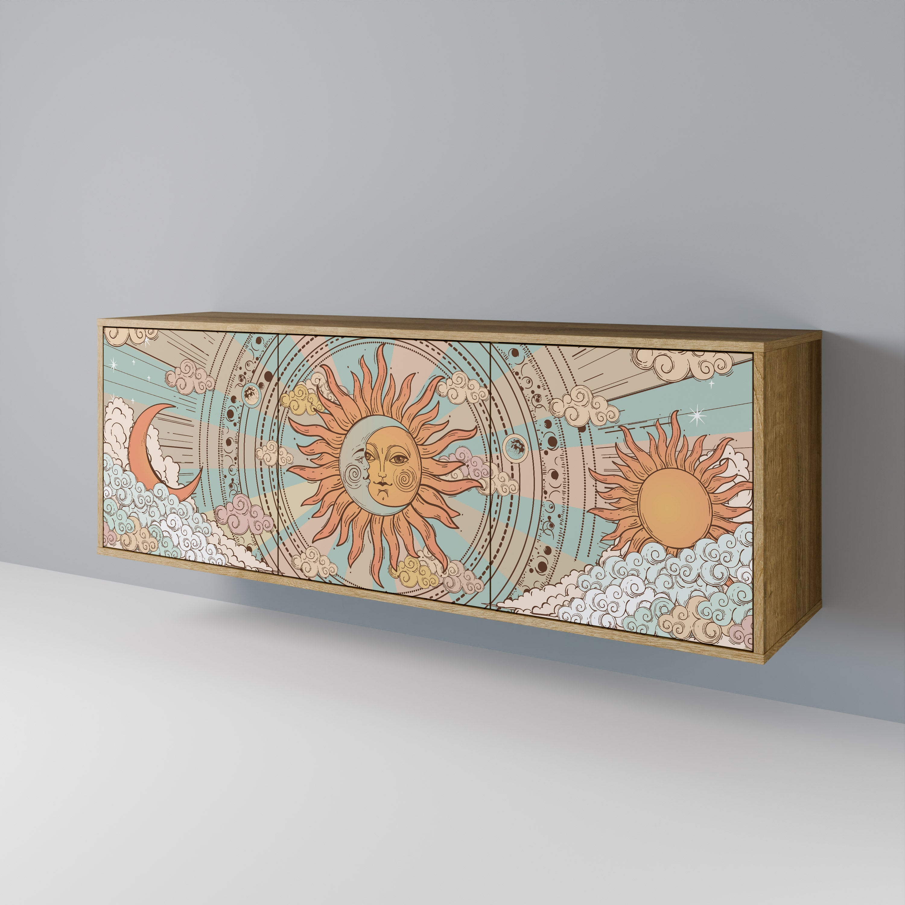 MYSTICAL STRUCTURE 3-Door Sideboard