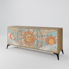 MYSTICAL STRUCTURE 3-Door Sideboard in Oak Effect