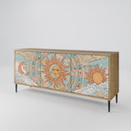 MYSTICAL STRUCTURE 3-Door Sideboard in Oak Effect