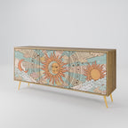 MYSTICAL STRUCTURE 3-Door Sideboard in Oak Effect