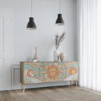 MYSTICAL STRUCTURE 3-Door Sideboard in Oak Effect