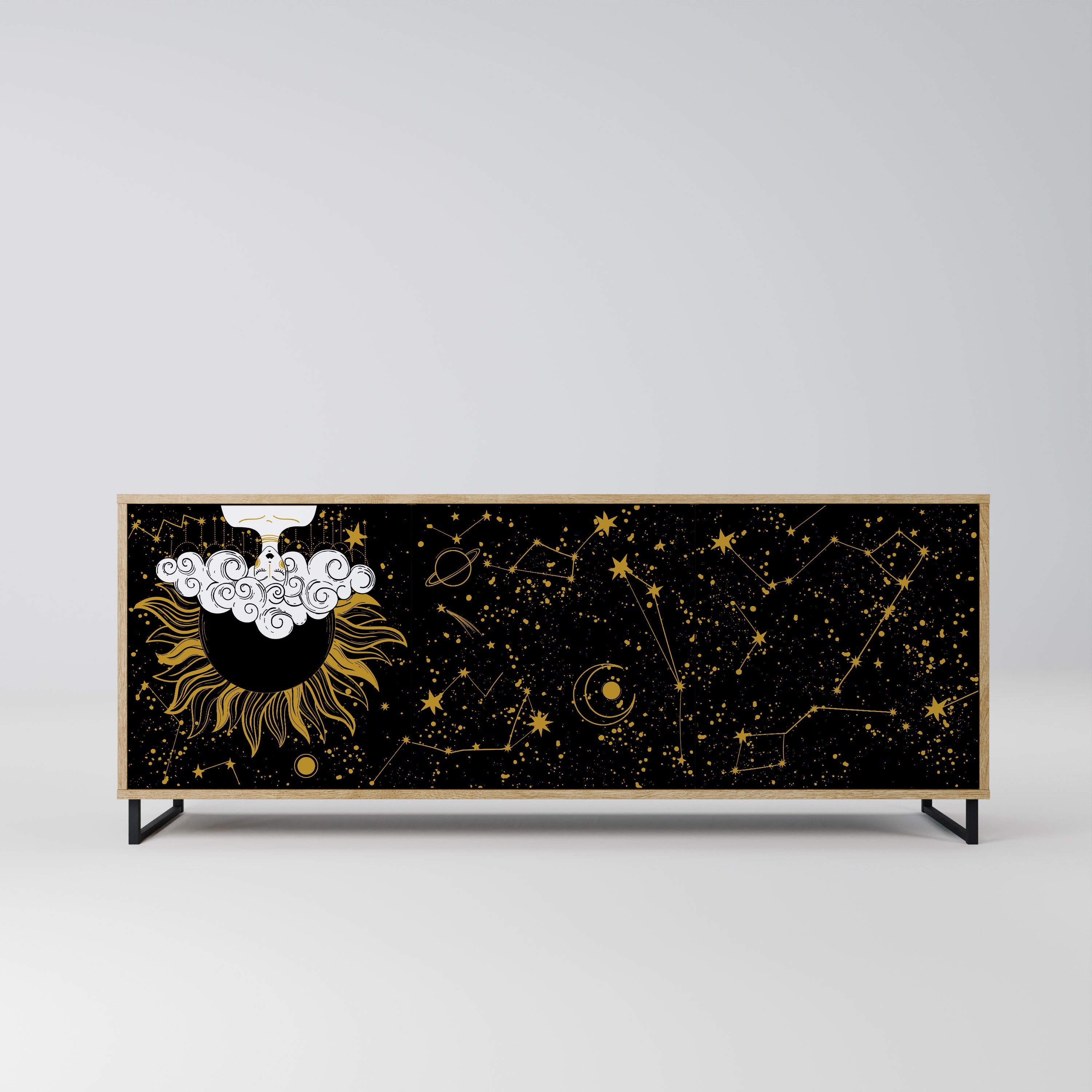 STELLAR CONSTELLATIONS 3-Door Sideboard in Oak Effect