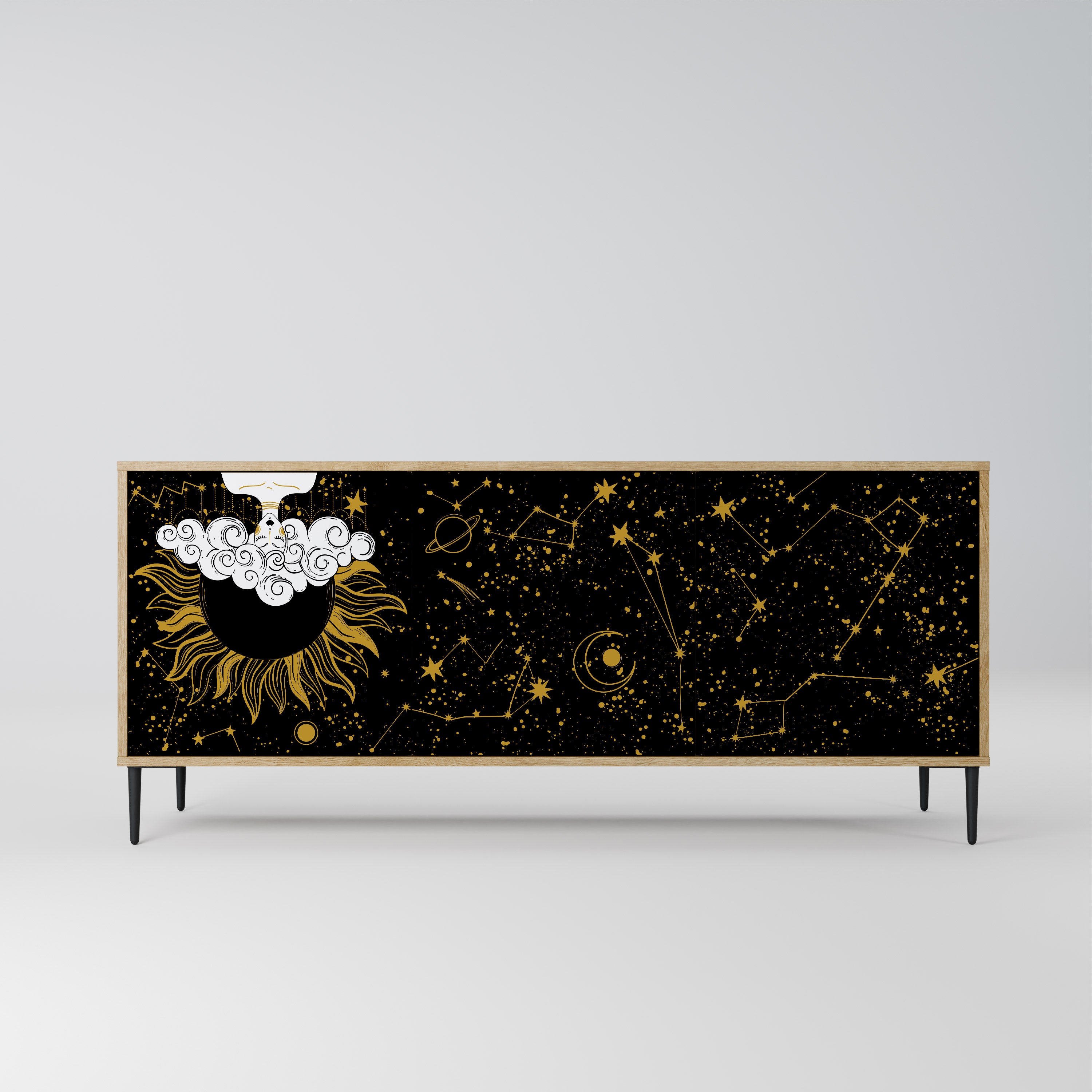 STELLAR CONSTELLATIONS 3-Door Sideboard in Oak Effect