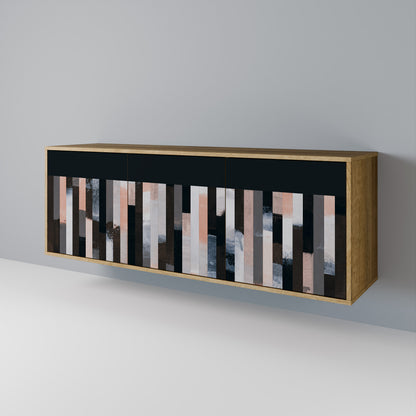 COLLAGE OF RECTANGLES Aparador de 3 Puertas
