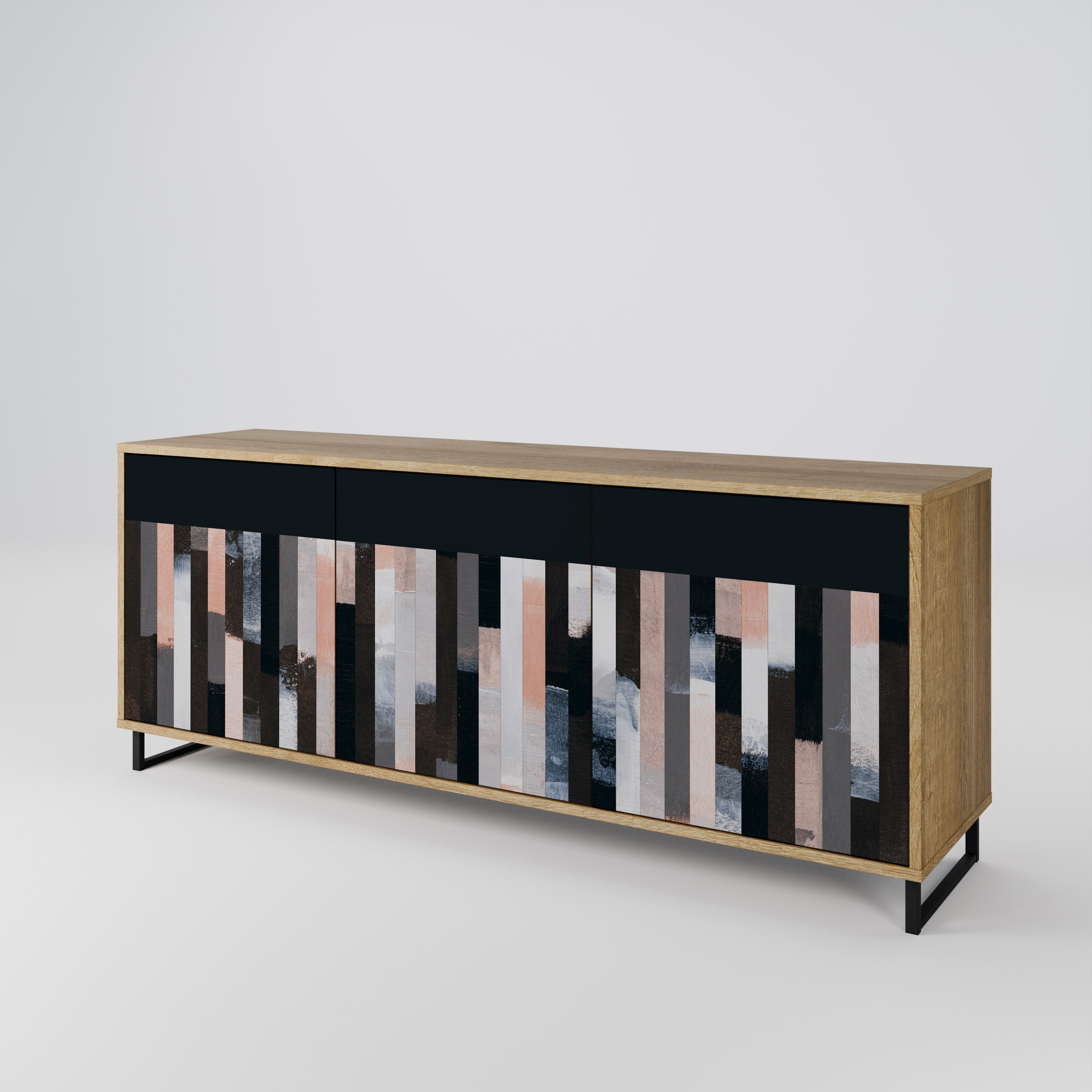 COLLAGE OF RECTANGLES 3-Door Sideboard
