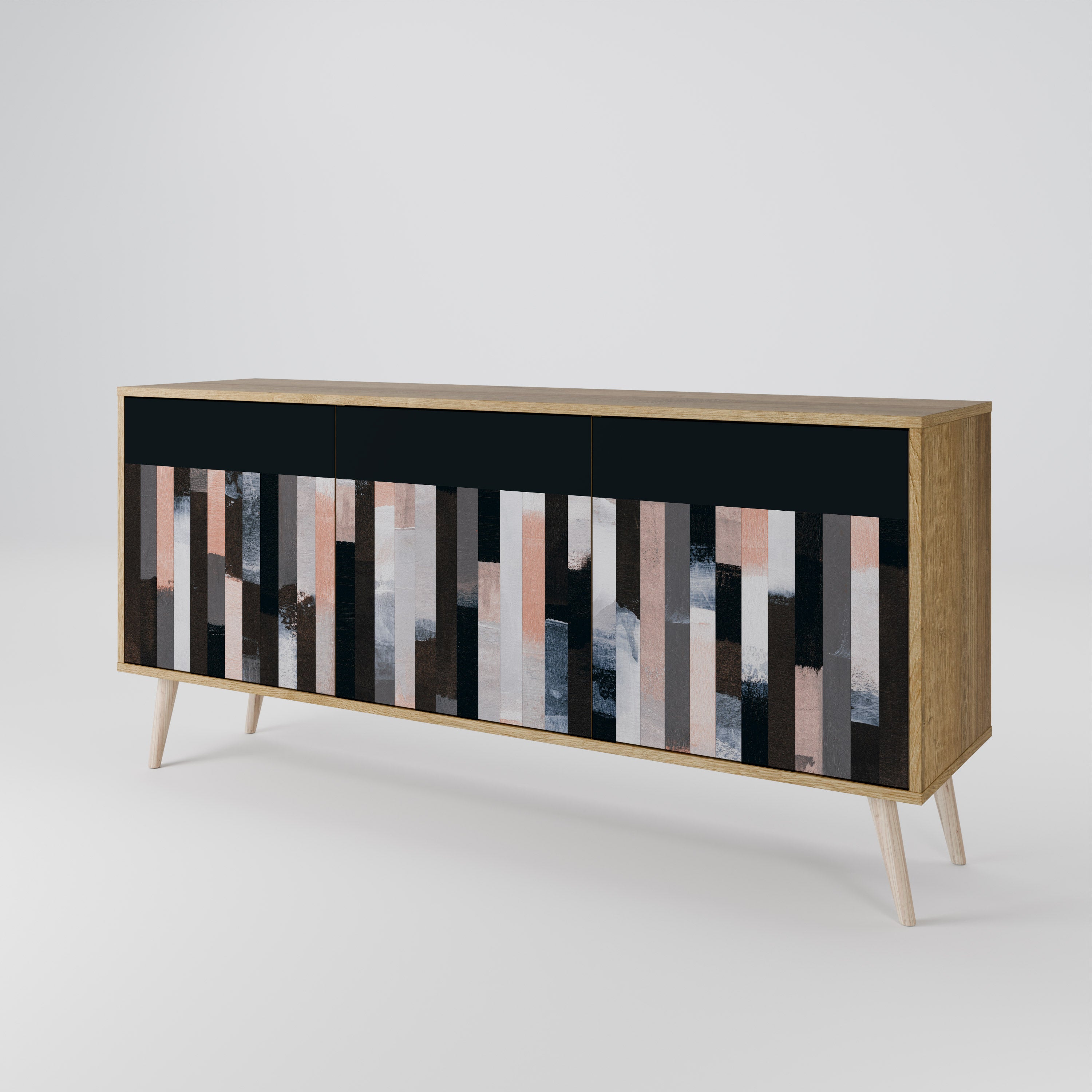 COLLAGE OF RECTANGLES 3-Door Sideboard