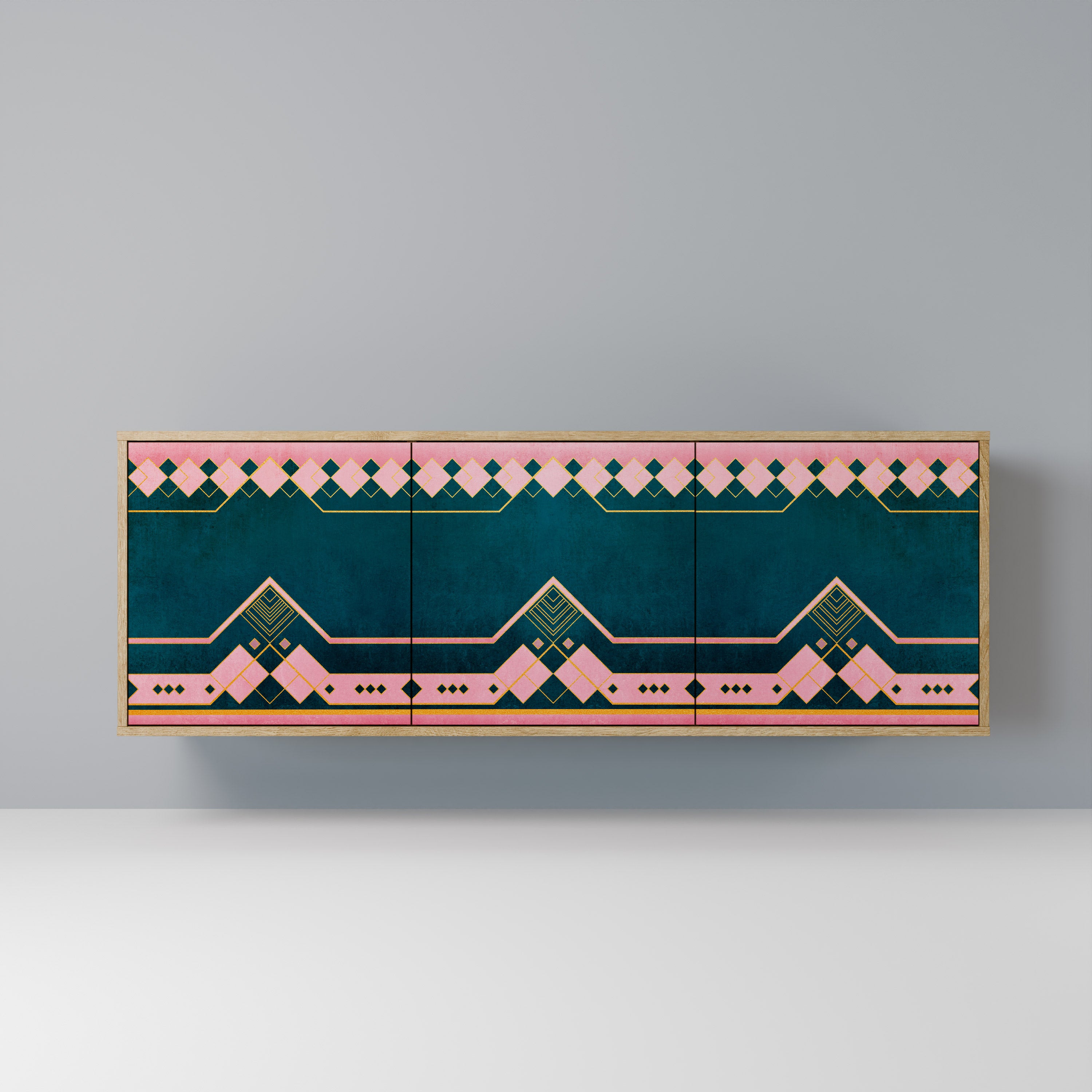 ROYAL COMPOSITION 3-Door Sideboard in Oak Effect