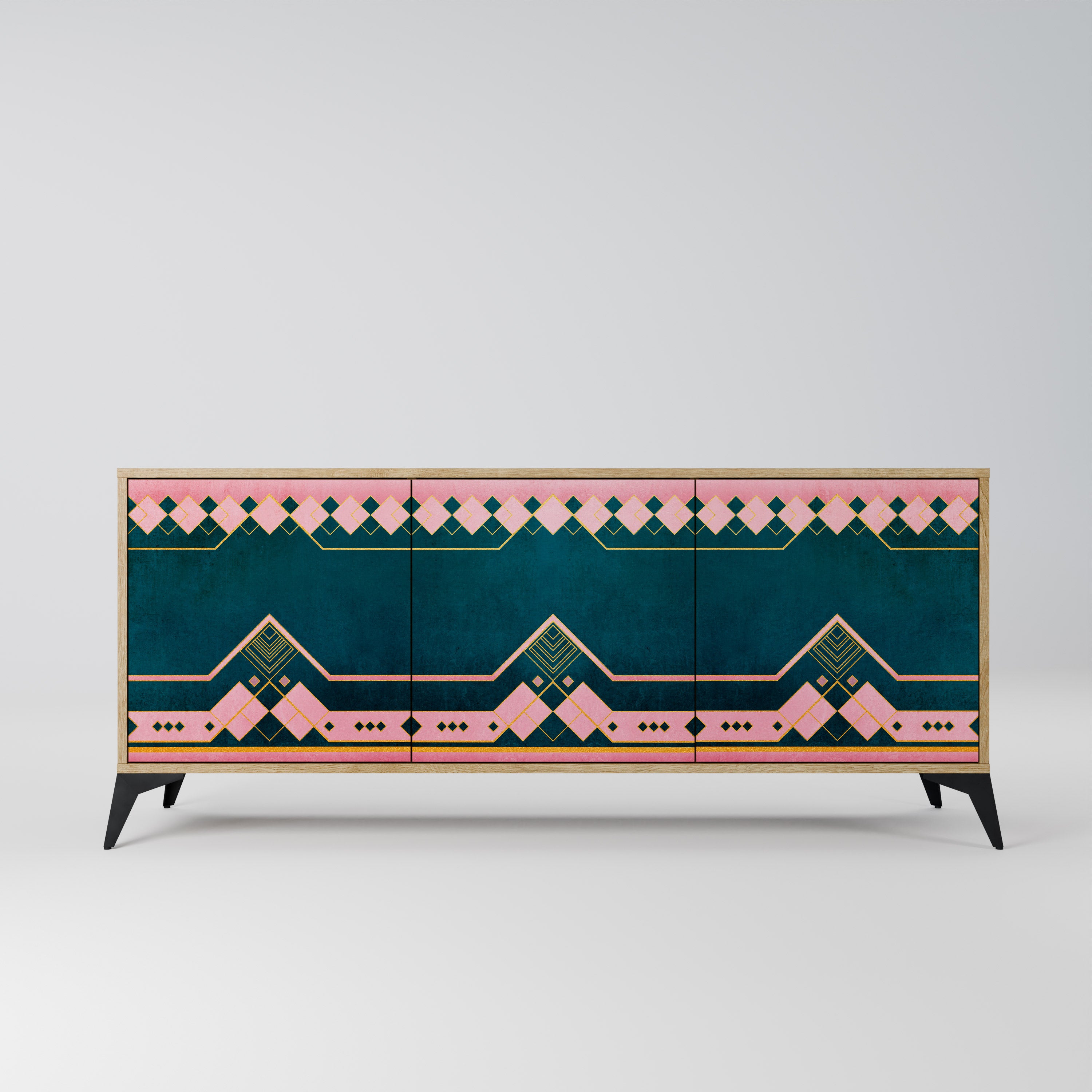 ROYAL COMPOSITION 3-Door Sideboard in Oak Effect