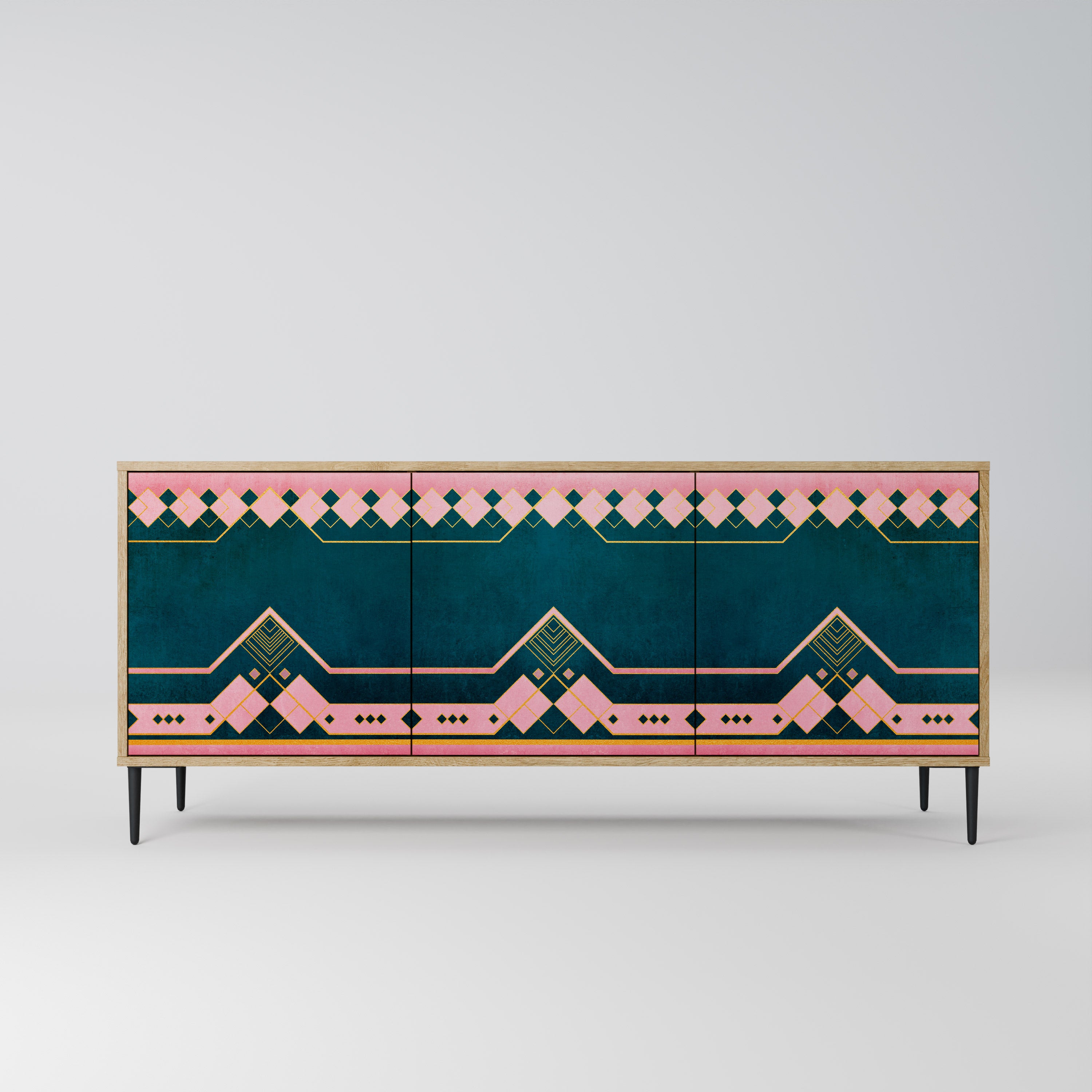 ROYAL COMPOSITION 3-Door Sideboard in Oak Effect