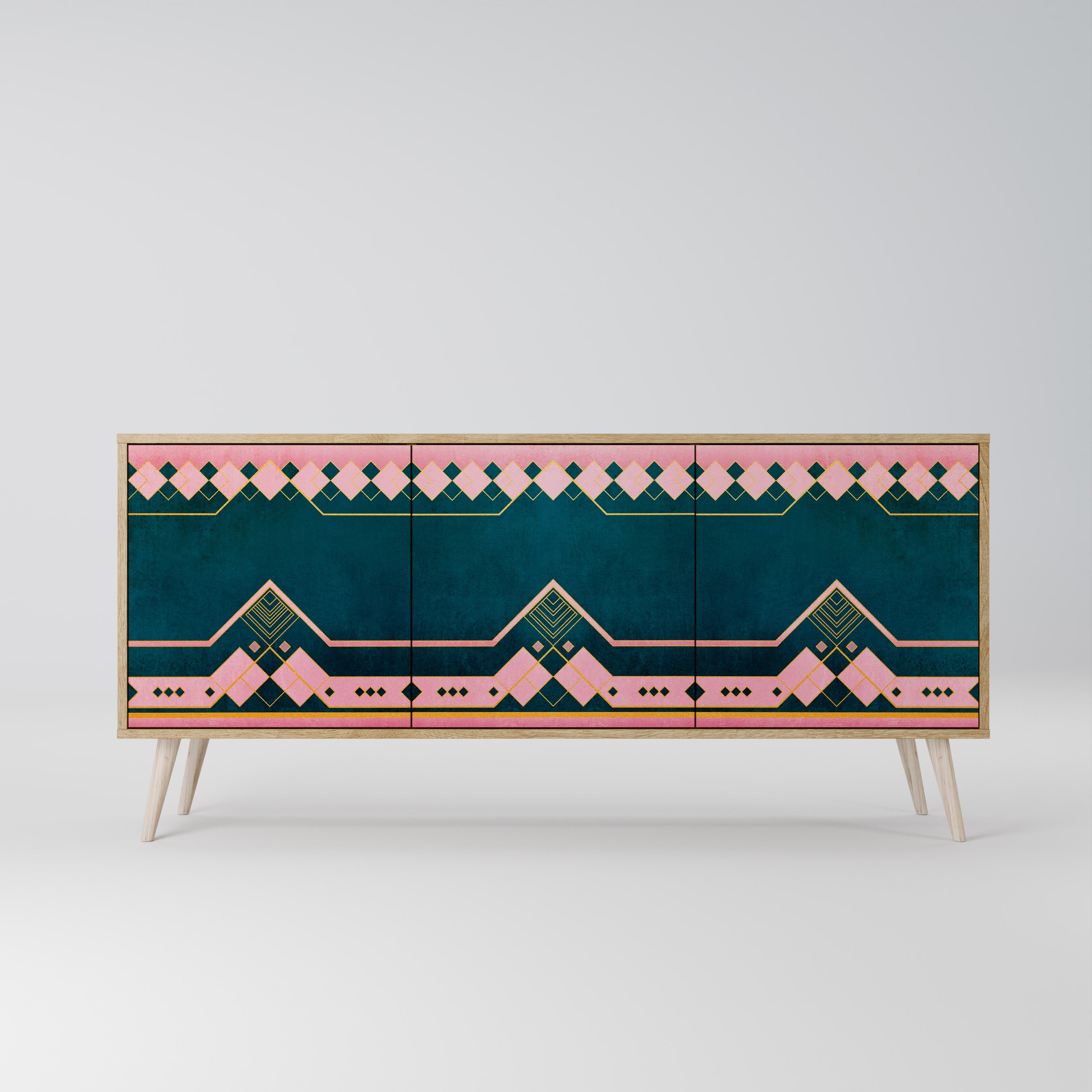 ROYAL COMPOSITION 3-Door Sideboard in Oak Effect