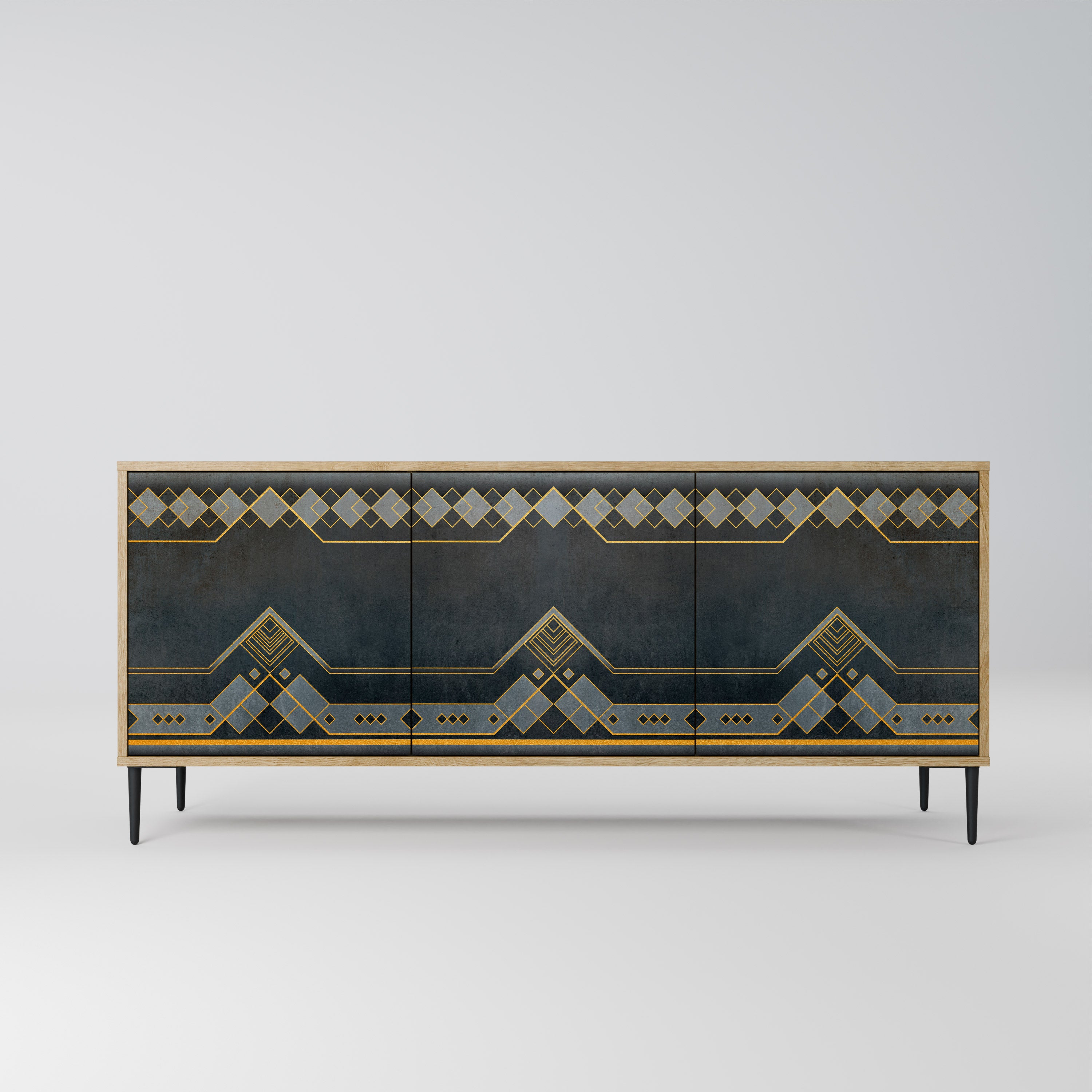 ROYAL ORDINARINESS 3-Door Sideboard in Oak Effect