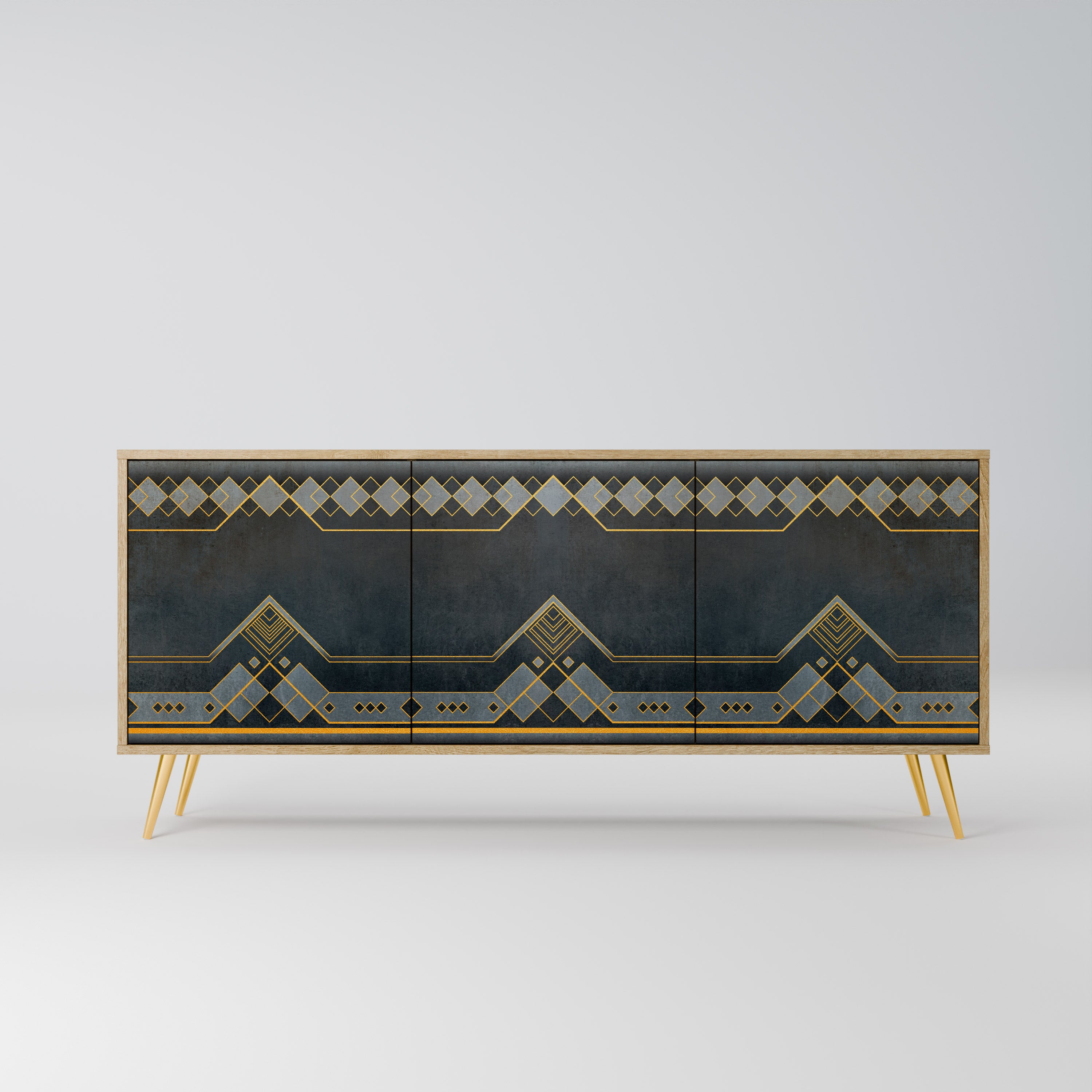ROYAL ORDINARINESS 3-Door Sideboard in Oak Effect