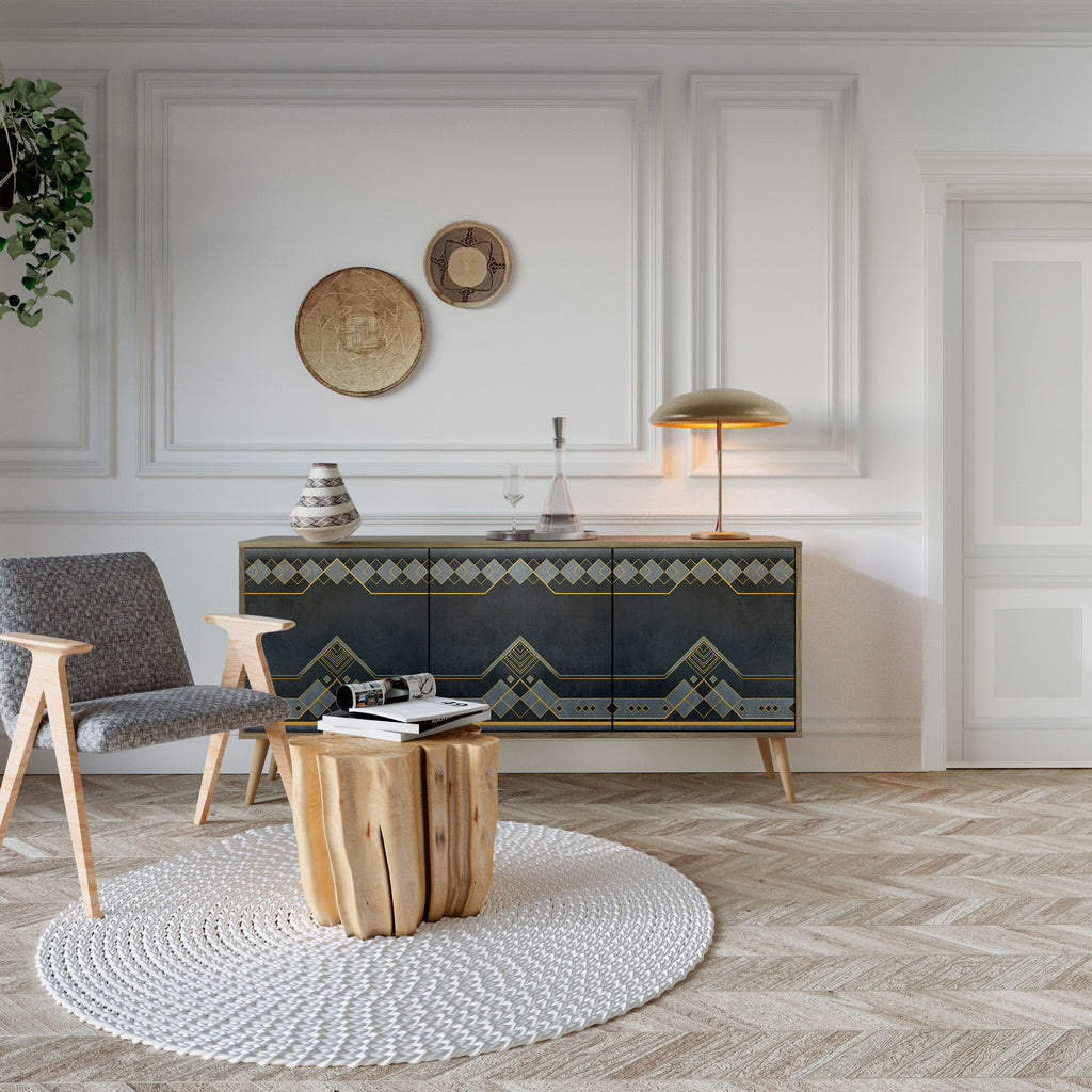 ROYAL ORDINARINESS 3-Door Sideboard in Oak Effect