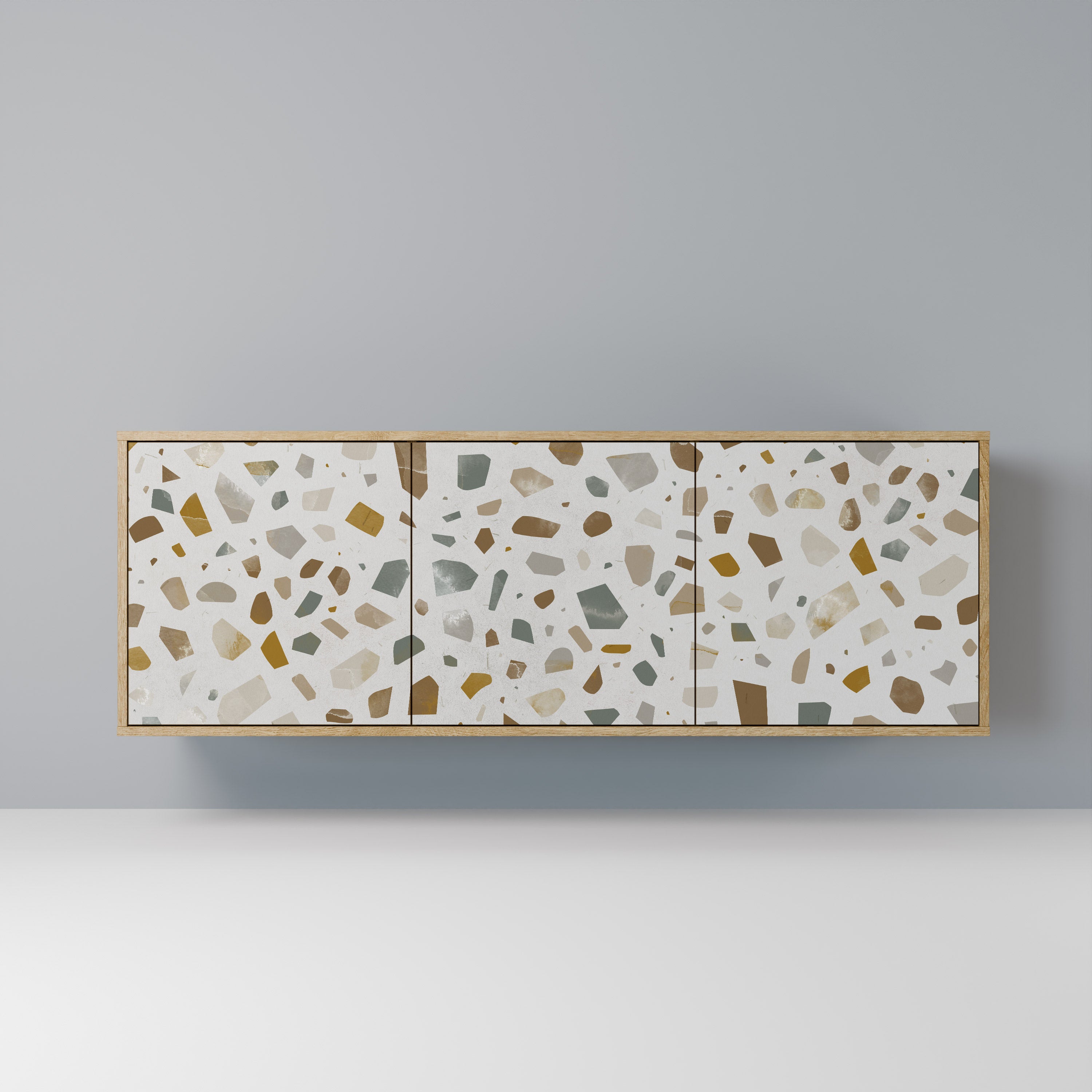 PIECES OF TOMORROW 3-Door Sideboard in Oak Effect