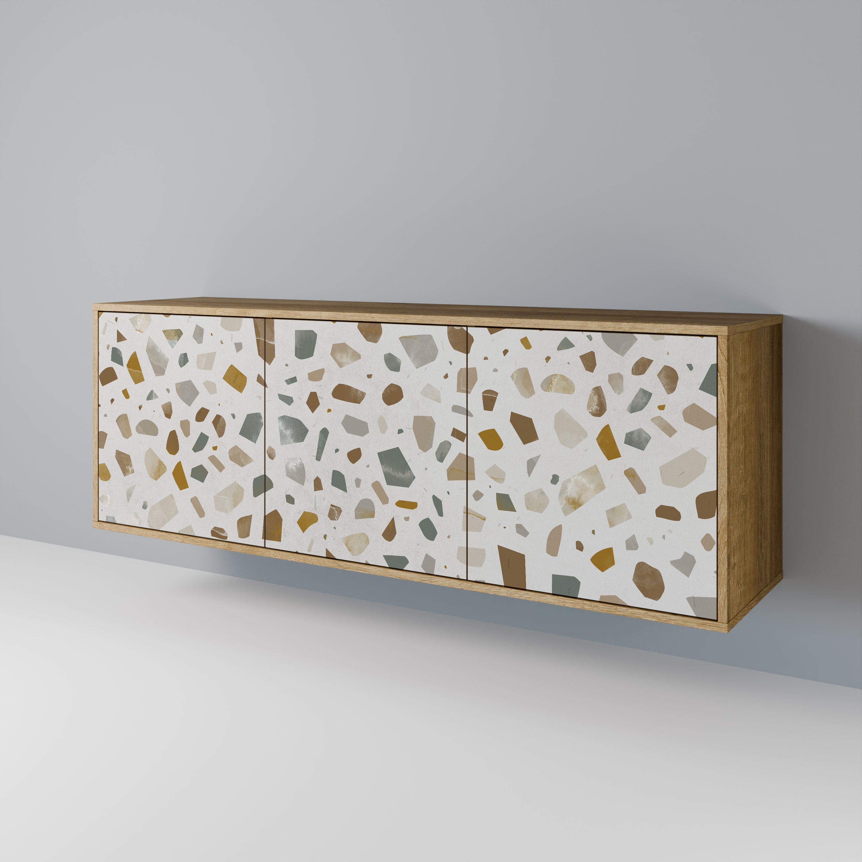 PIECES OF TOMORROW 3-Door Sideboard in Oak Effect