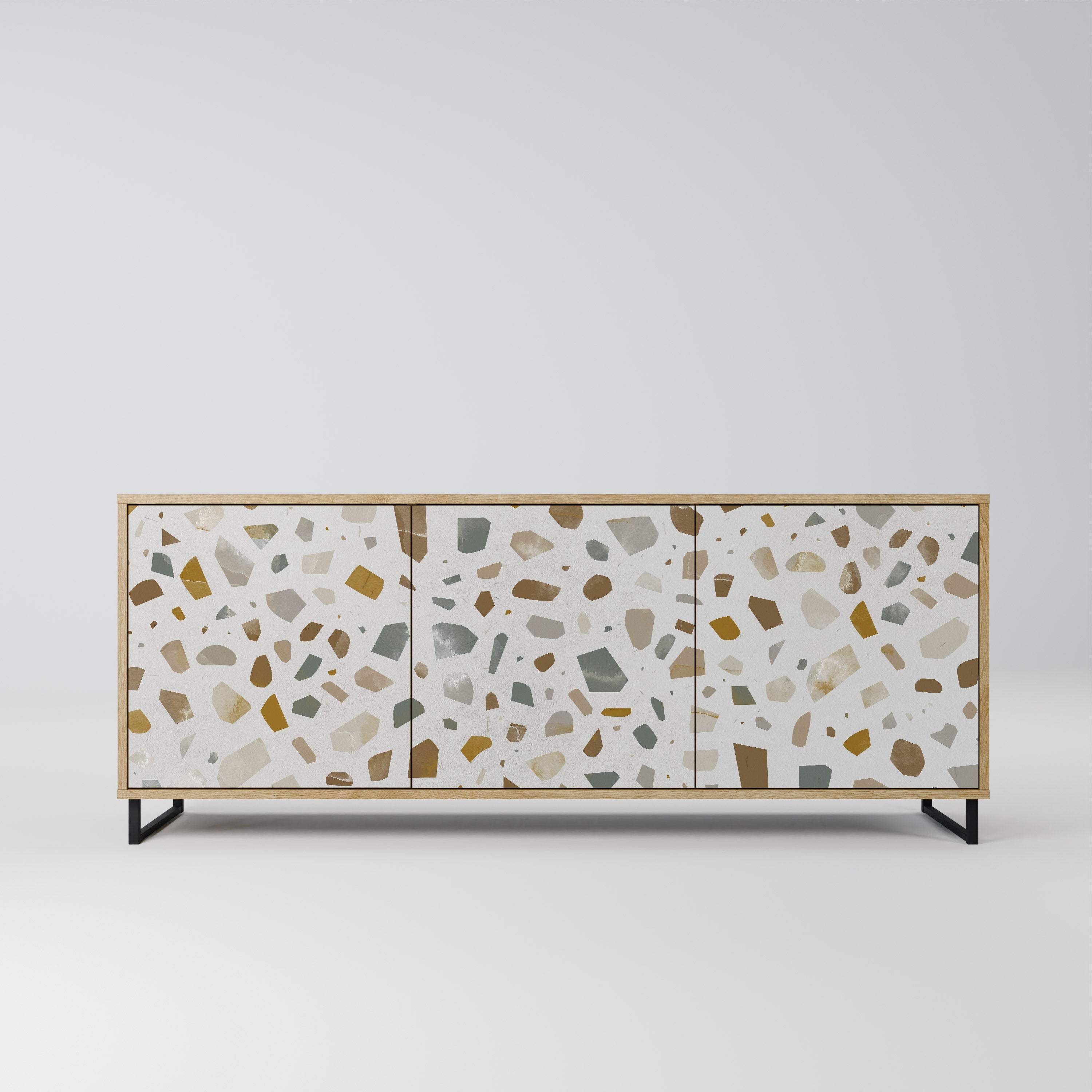 PIECES OF TOMORROW 3-Door Sideboard in Oak Effect