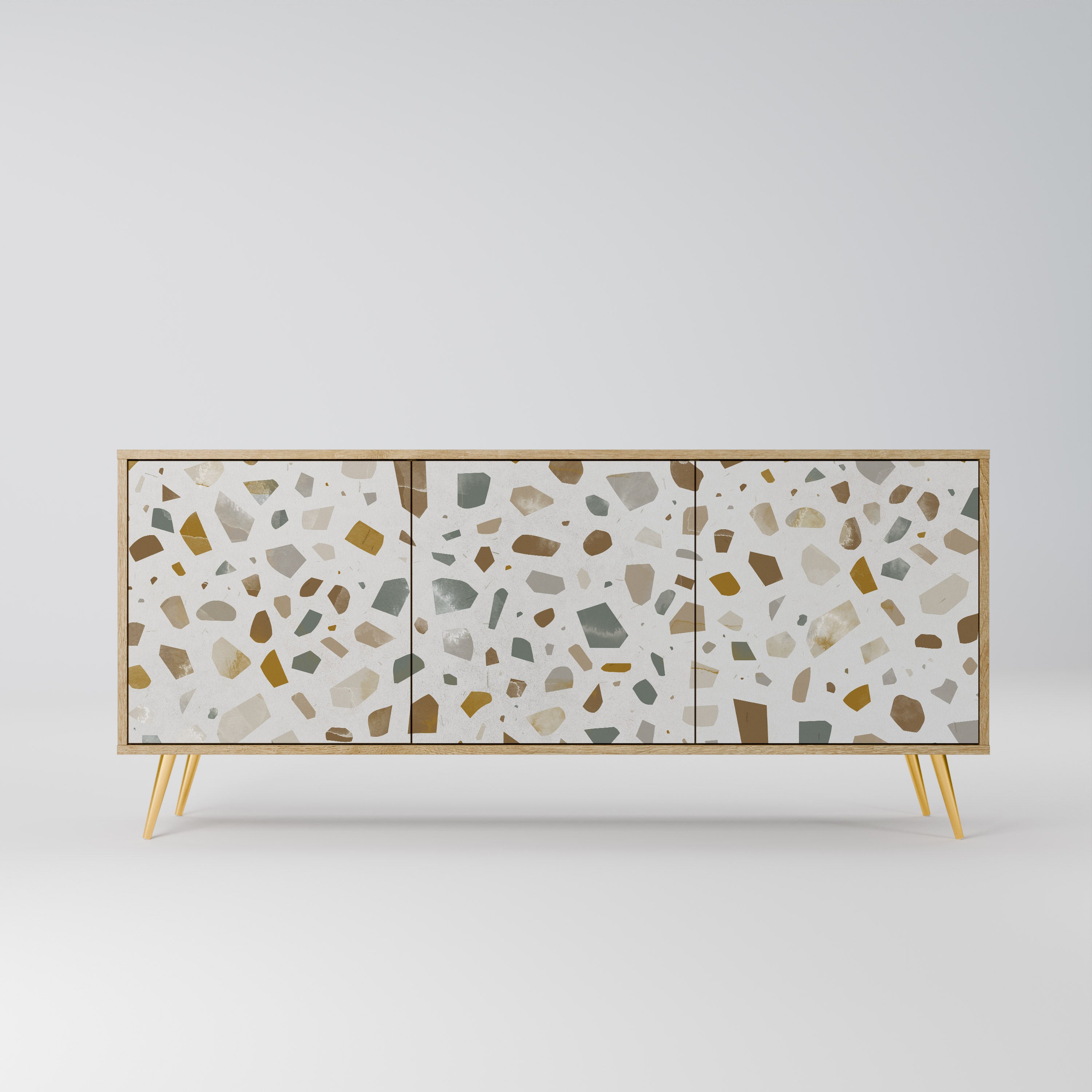 PIECES OF TOMORROW 3-Door Sideboard in Oak Effect