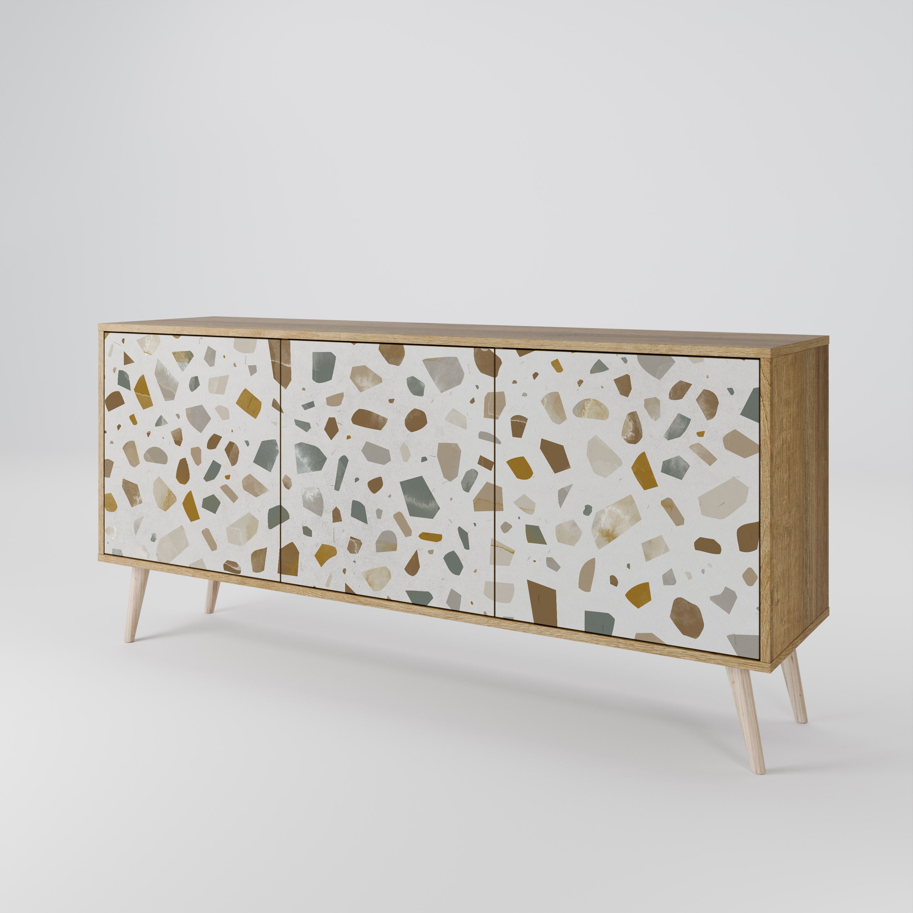 PIECES OF TOMORROW 3-Door Sideboard in Oak Effect
