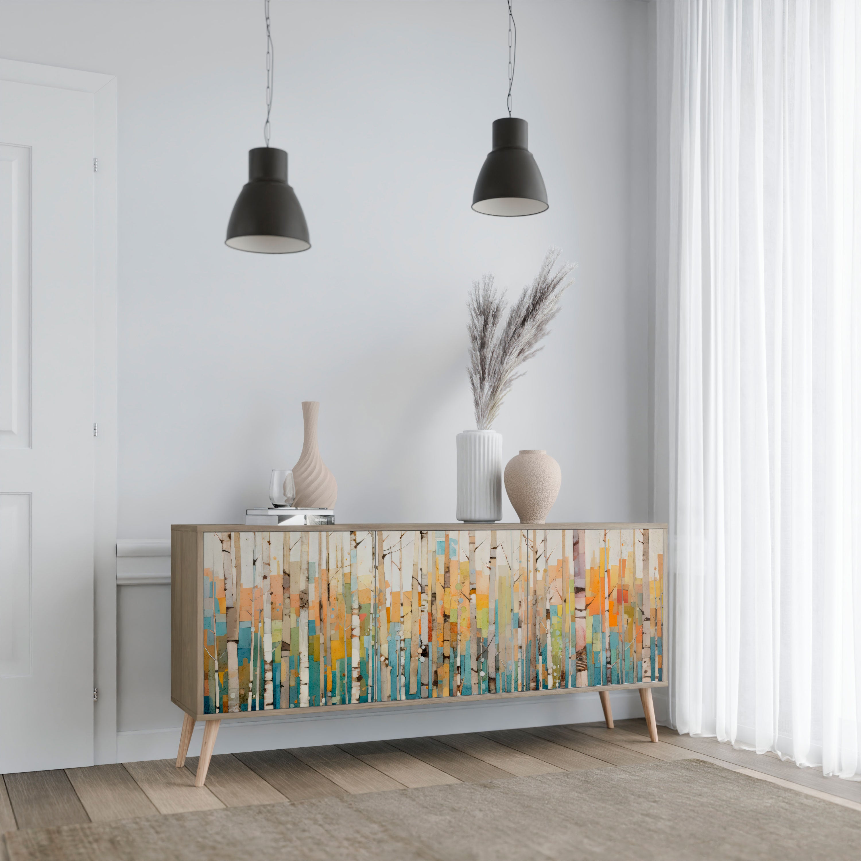 BIRCH KALEIDOSCOPE 3-Door Sideboard in Oak Effect