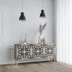 MONOCHROME NEXUS 3-Door Sideboard in Oak Effect