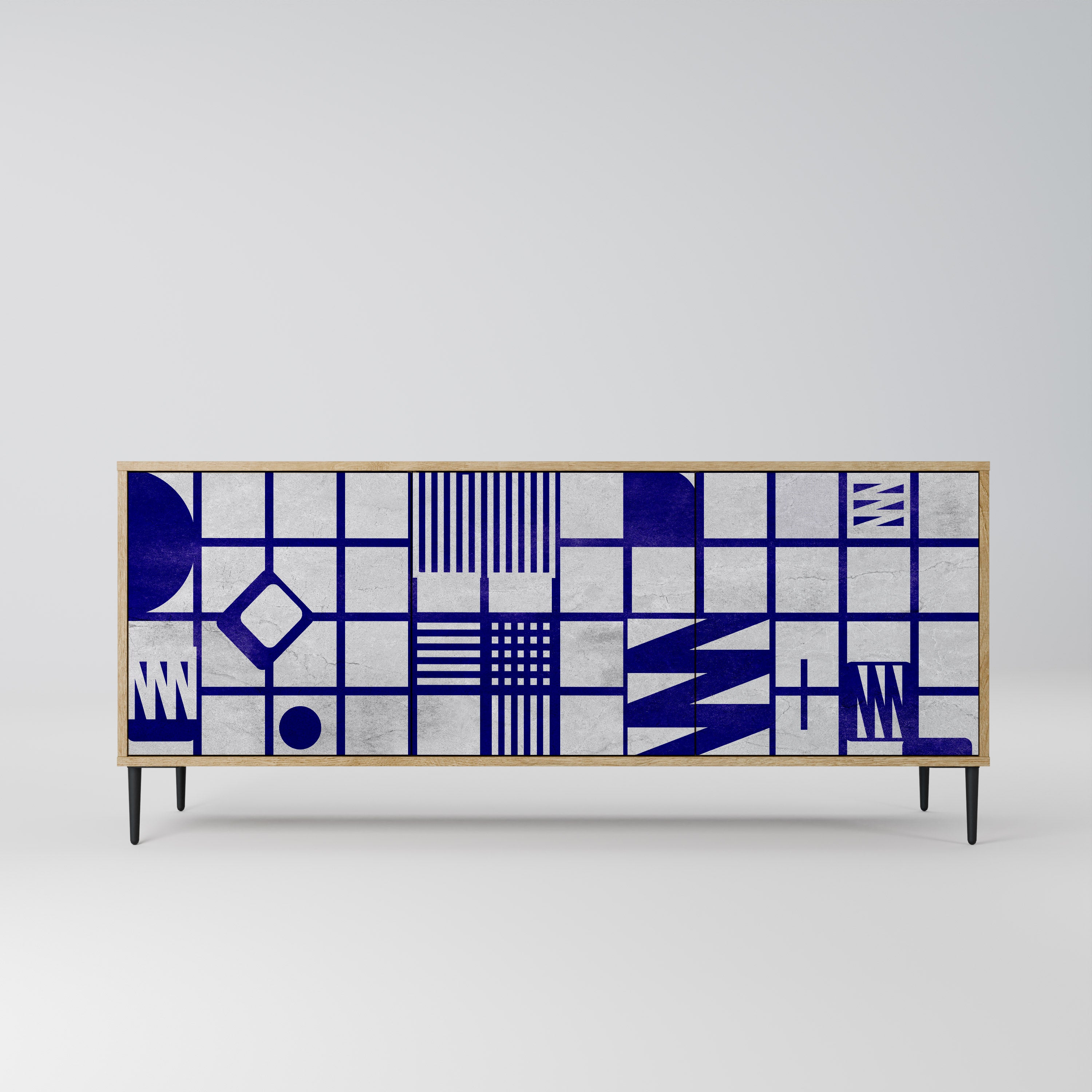 THE RIGHT PLACES 3-Door Sideboard in Oak Effect
