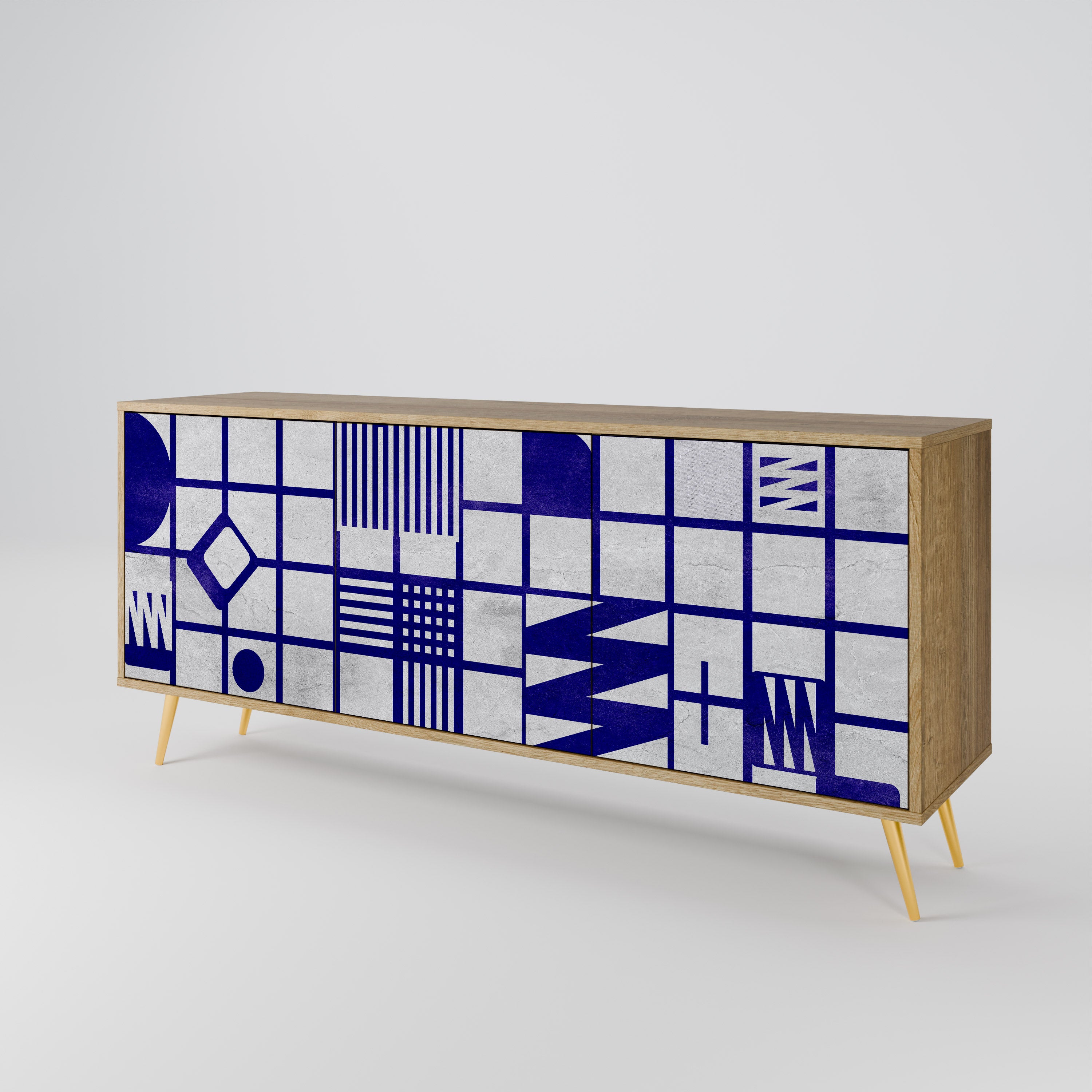 THE RIGHT PLACES 3-Door Sideboard in Oak Effect