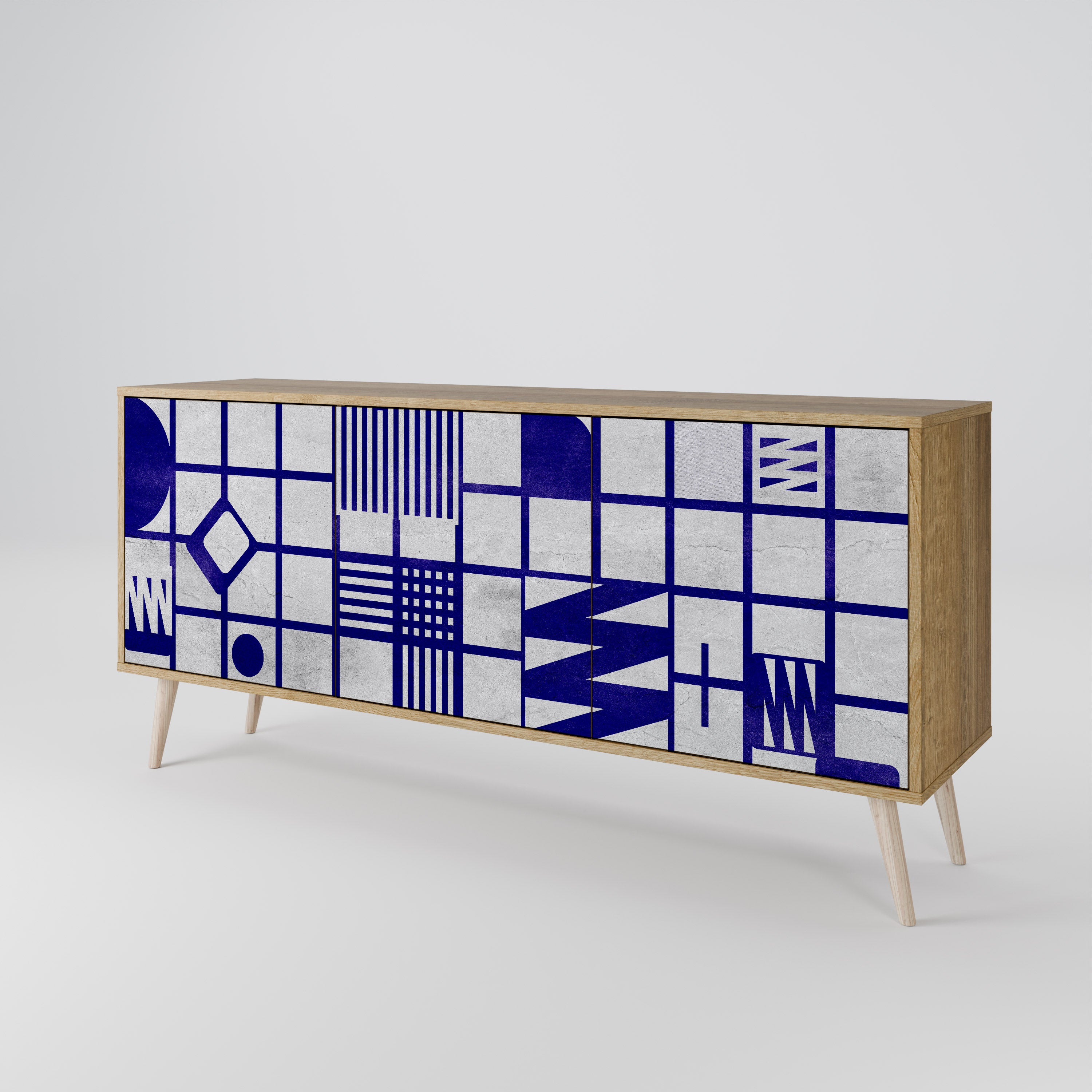 THE RIGHT PLACES 3-Door Sideboard in Oak Effect