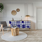 THE RIGHT PLACES Aparador de 3 Puertas en Efecto Roble