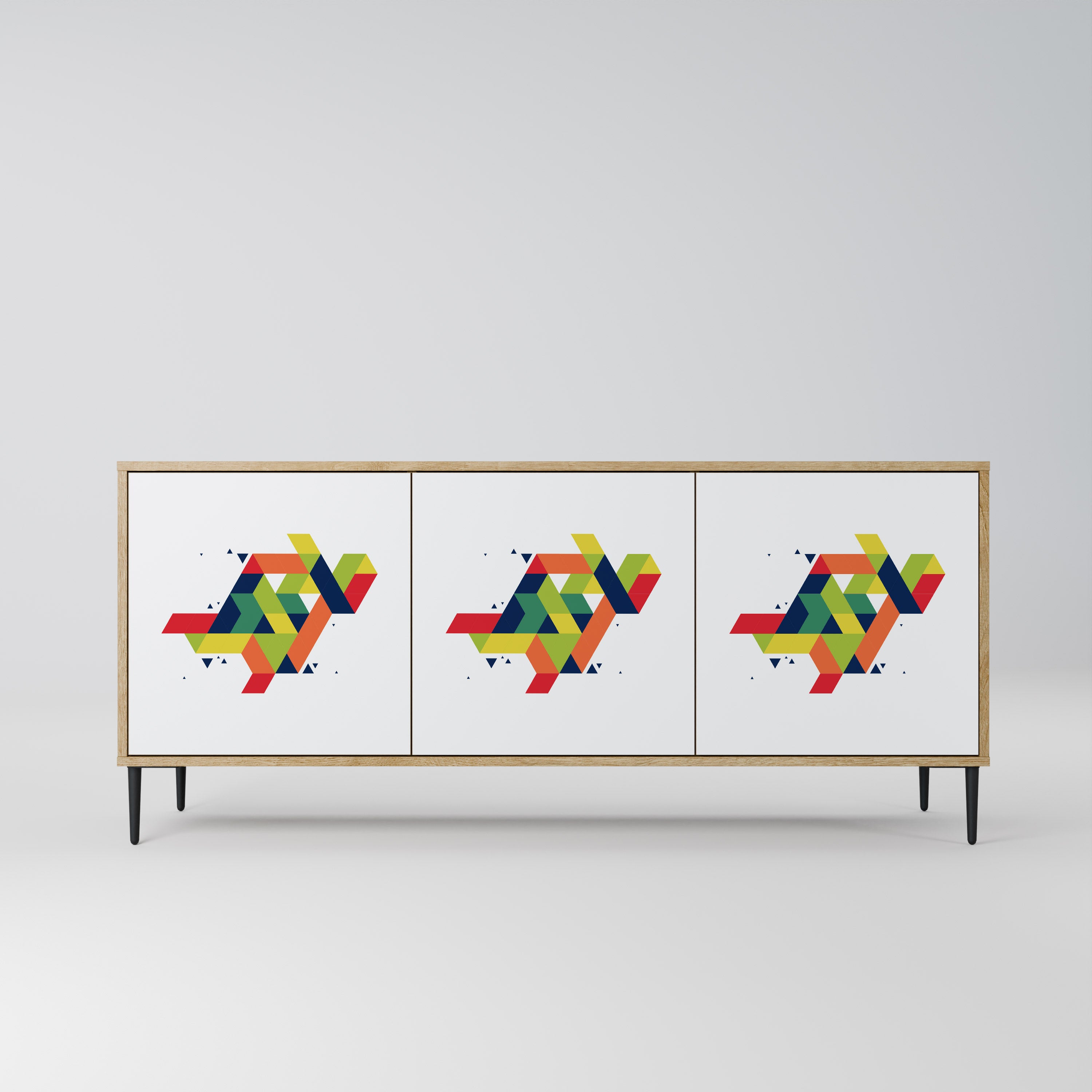 FUTURE SIGN 3-Door Sideboard in Oak Effect