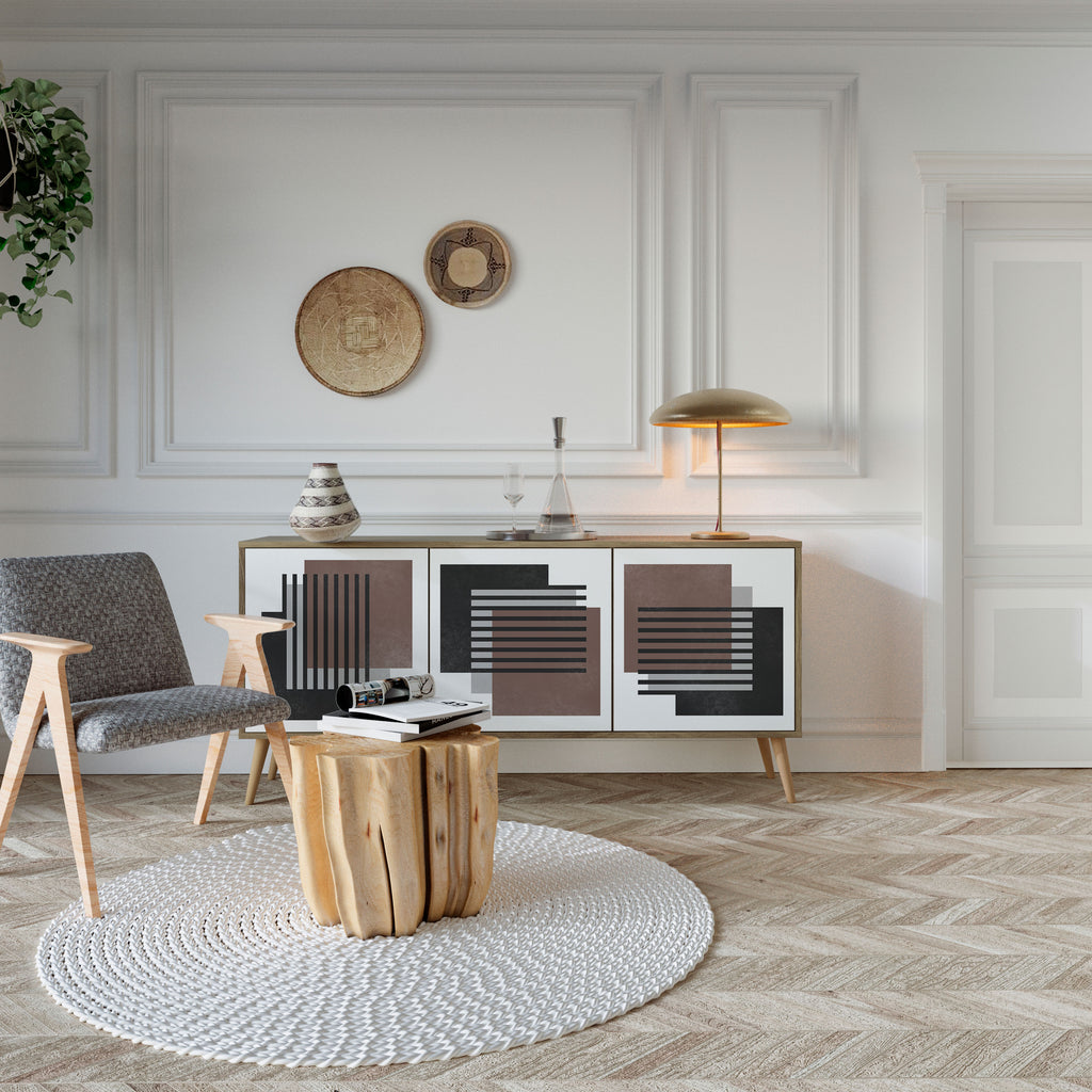 SHADOW SYNCHRONY 3-Door Sideboard in Oak Effect