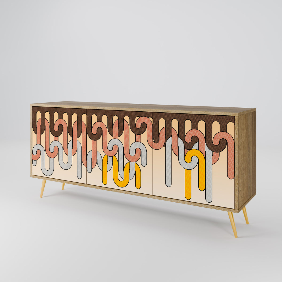 COLORFUL STRINGS 3-Door Sideboard