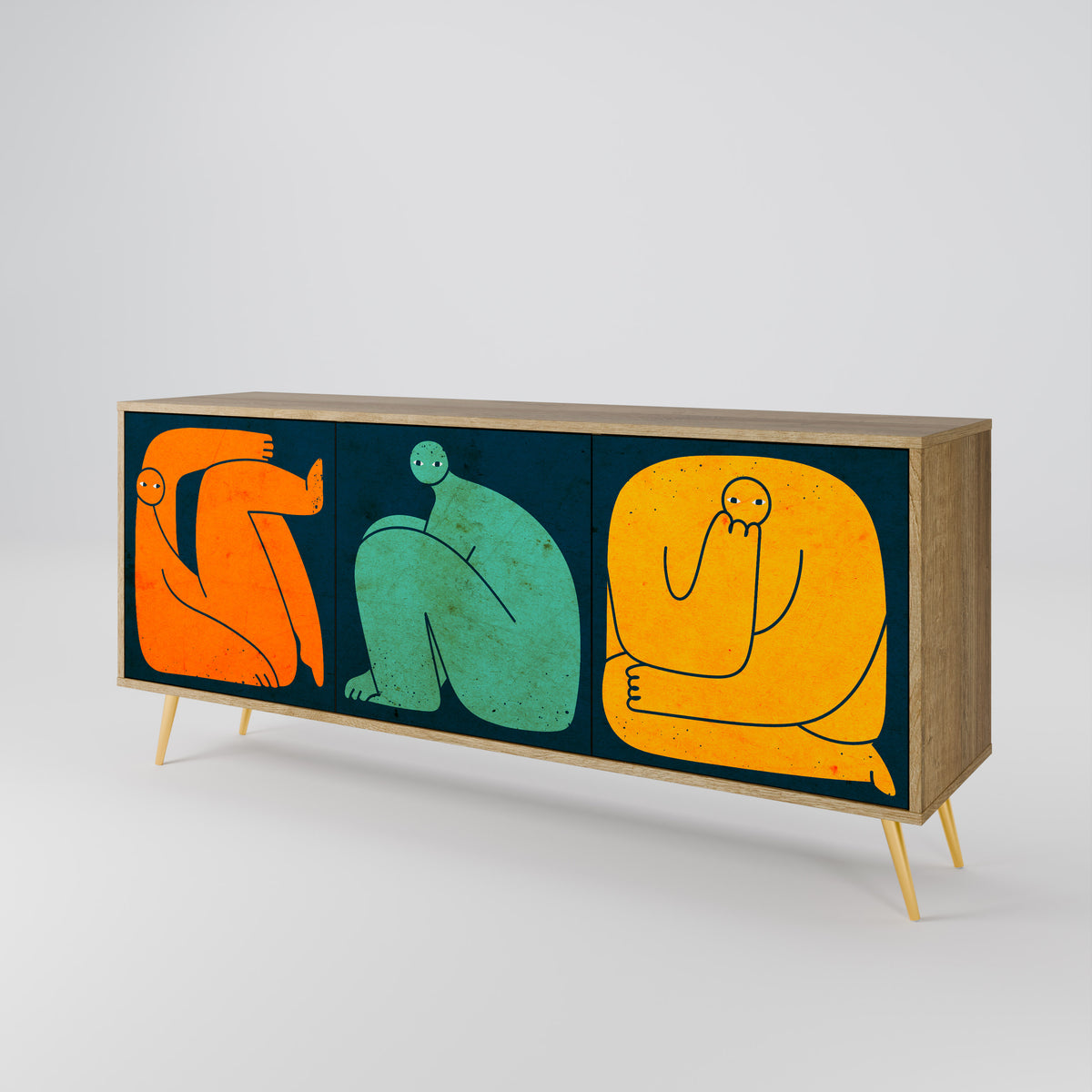 TOGETHER BUT SEPARATELY 3-Door Sideboard