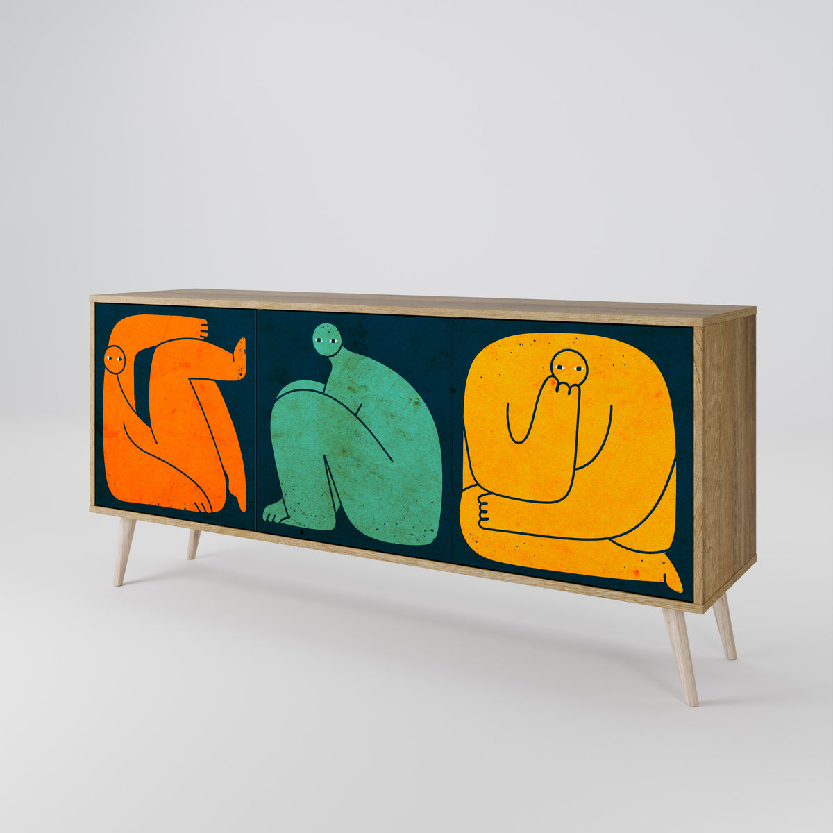 TOGETHER BUT SEPARATELY 3-Door Sideboard
