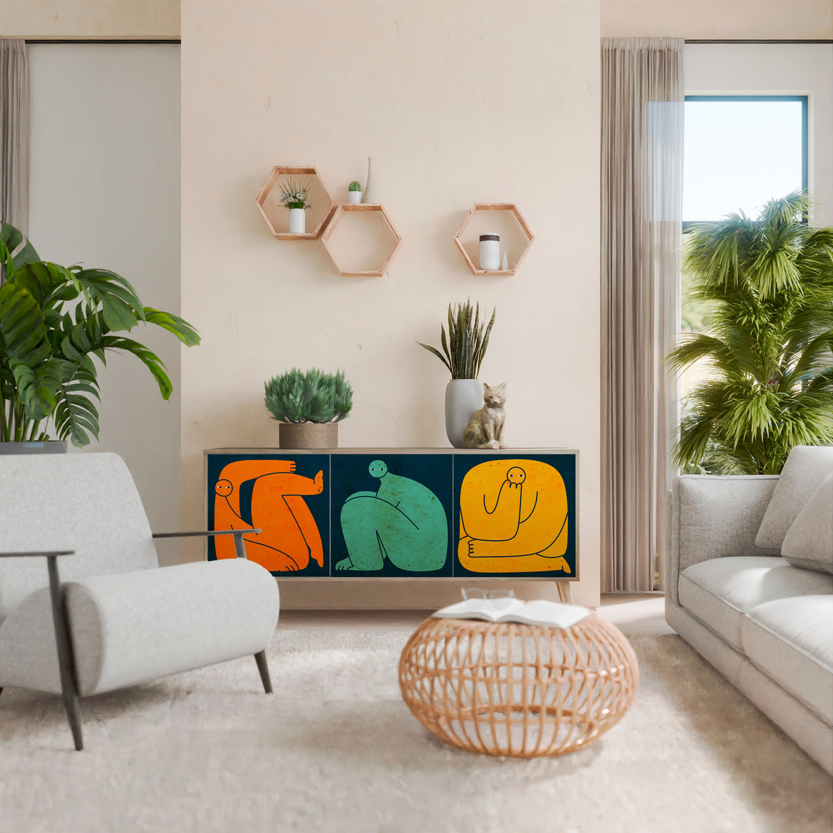 TOGETHER BUT SEPARATELY 3-Door Sideboard
