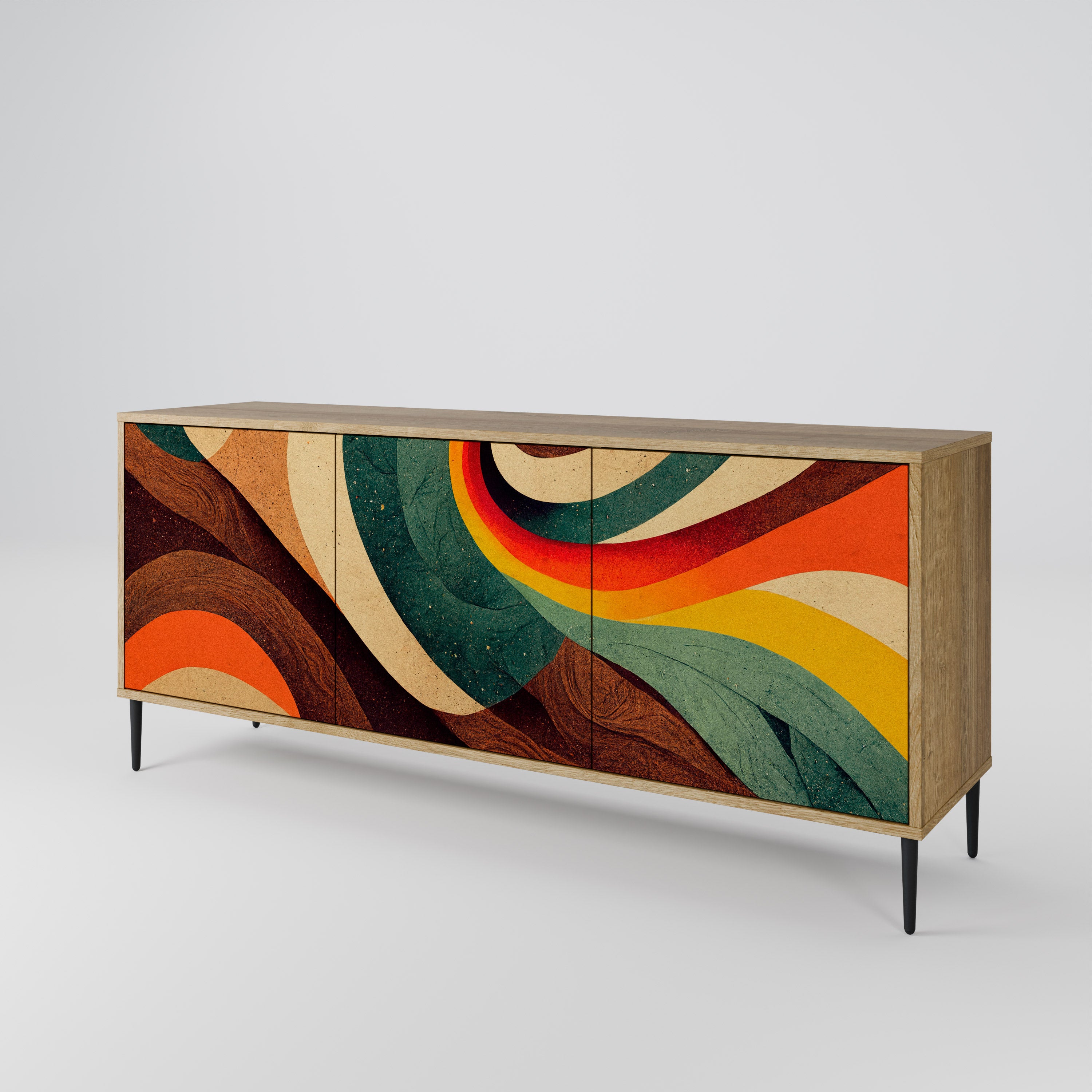 COLORFUL STRANDS 3-Door Sideboard