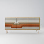 PECULIAR TRAIL Aparador de 3 Puertas en Efecto Roble