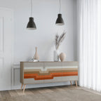 PECULIAR TRAIL Aparador de 3 Puertas en Efecto Roble