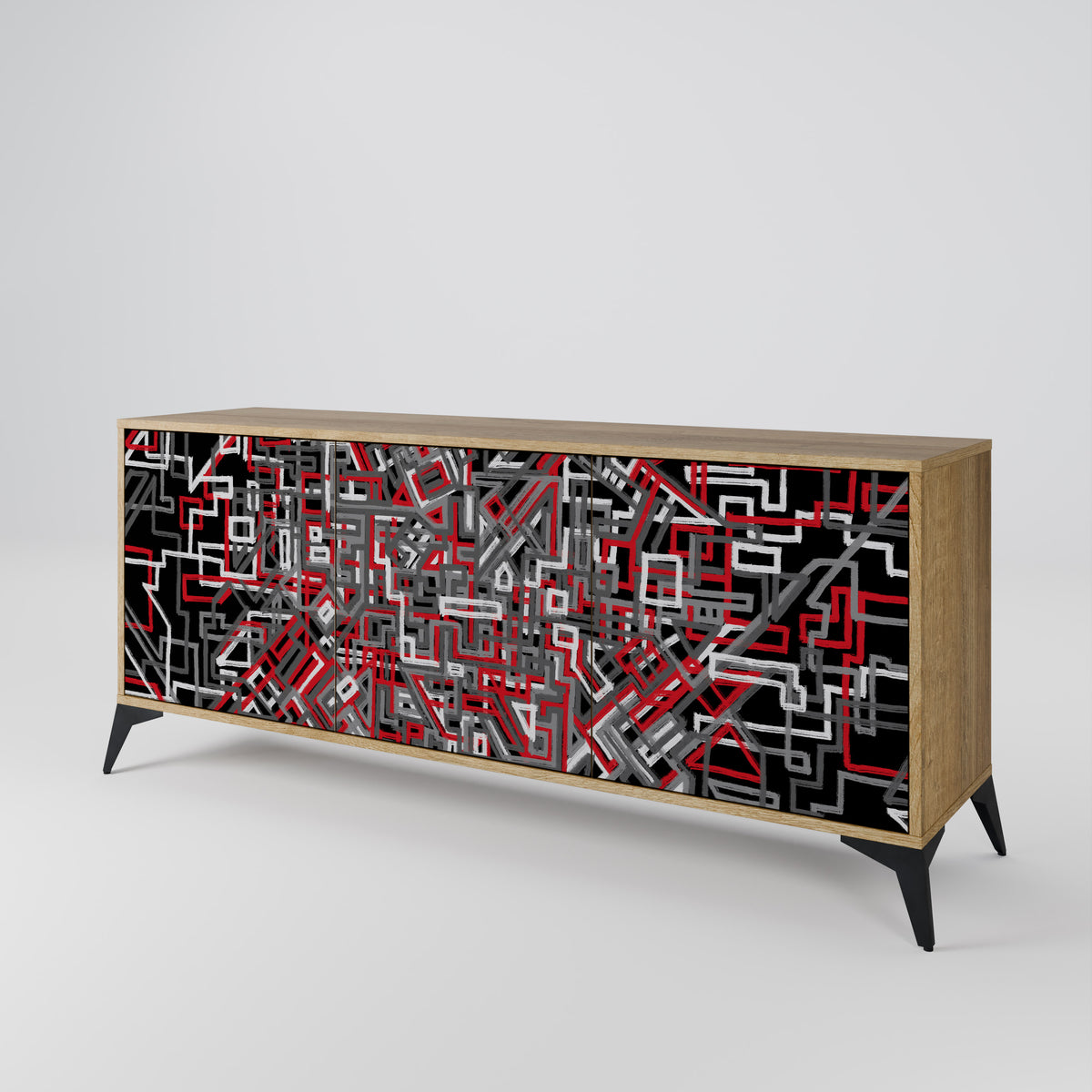 BROKEN LINES 3-Door Sideboard