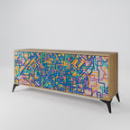 MEMORIES MAP 3-Door Sideboard in Oak Effect