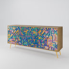MEMORIES MAP 3-Door Sideboard in Oak Effect