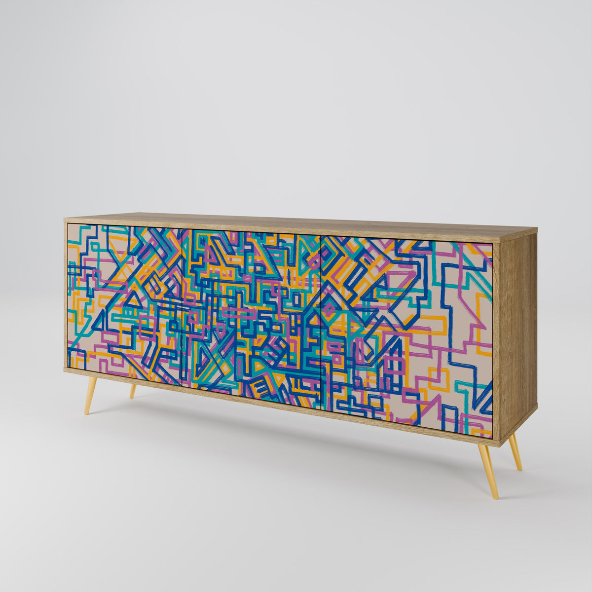 MEMORIES MAP 3-Door Sideboard