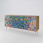 MEMORIES MAP 3-Door Sideboard in Oak Effect