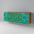 NOSTALGIC MEMORIES 3-Door Sideboard in Oak Effect